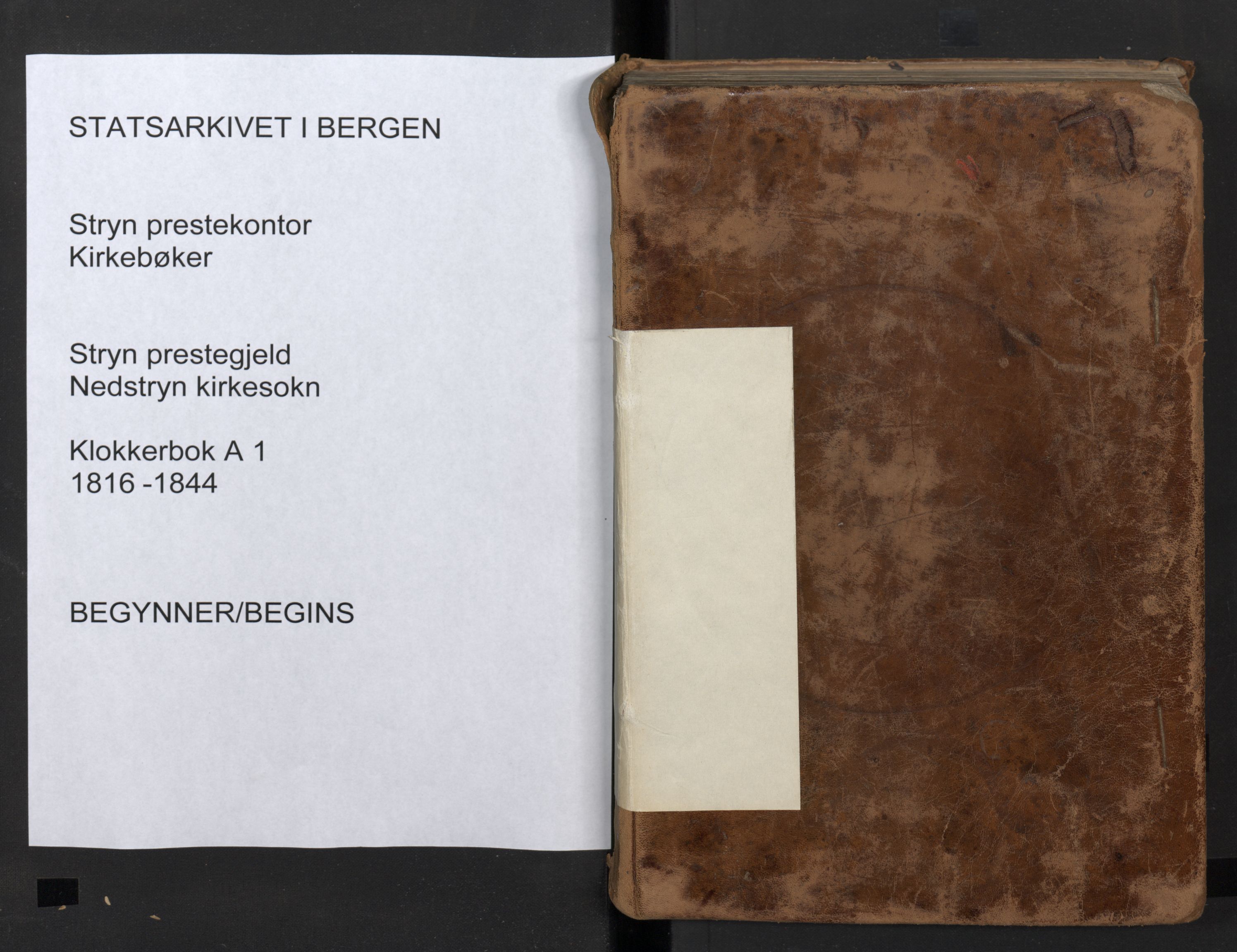 Stryn Sokneprestembete, AV/SAB-A-82501: Parish register (copy) no. A 1, 1816-1844