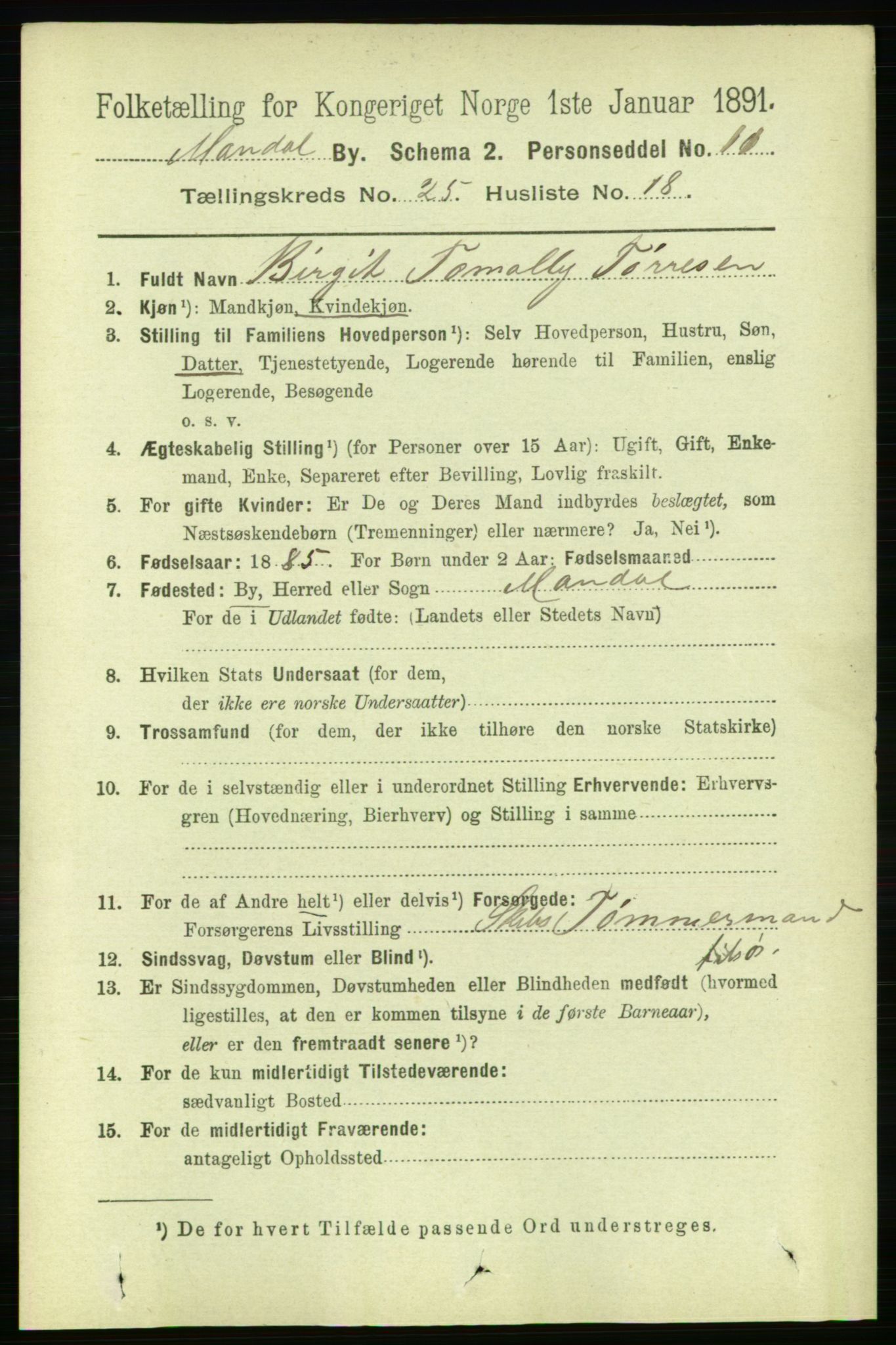 RA, 1891 census for 1002 Mandal, 1891, p. 4739