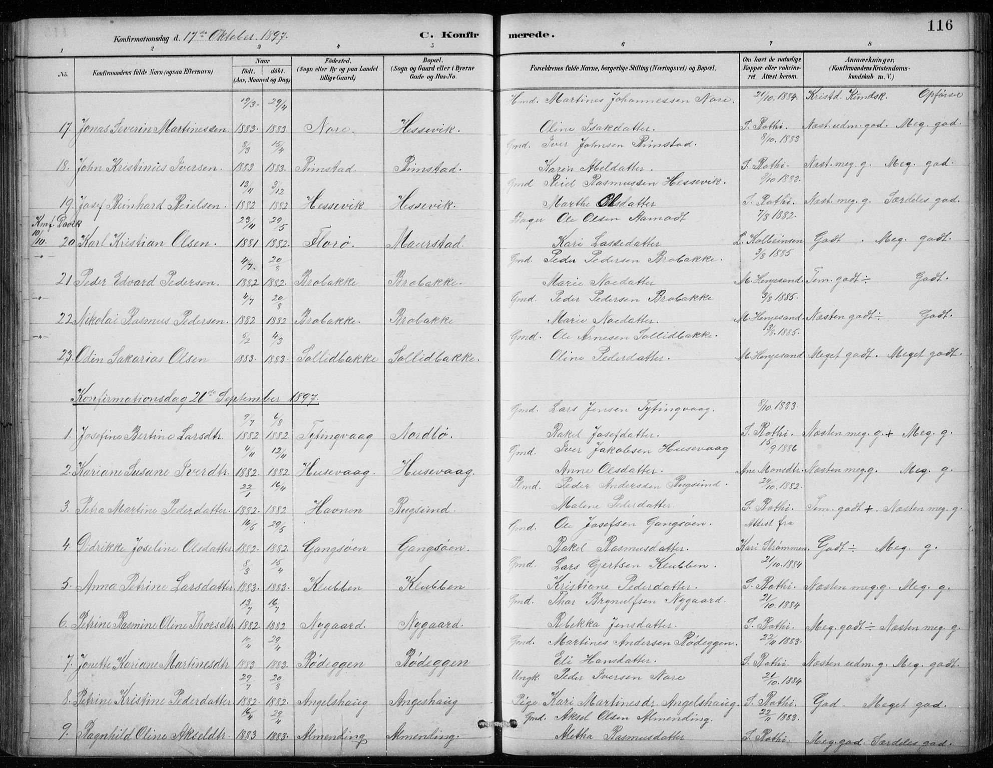 Davik sokneprestembete, AV/SAB-A-79701/H/Hab/Habc/L0002: Parish register (copy) no. C 2, 1889-1906, p. 116