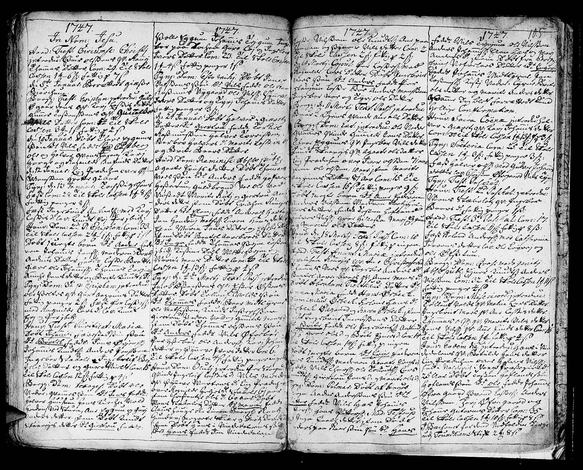 Lærdal sokneprestembete, SAB/A-81201: Parish register (official) no. A 1, 1711-1752, p. 105
