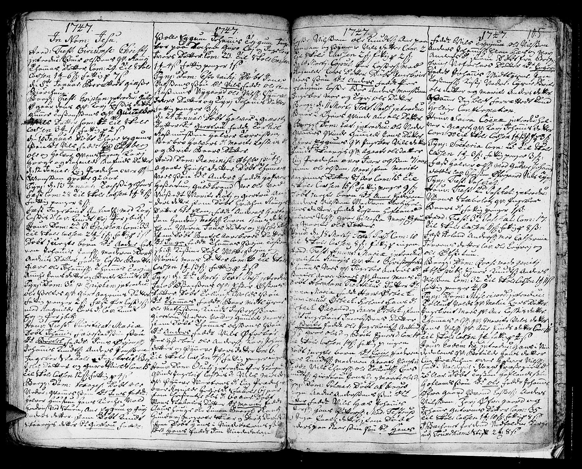 Lærdal sokneprestembete, AV/SAB-A-81201: Parish register (official) no. A 1, 1711-1752, p. 105