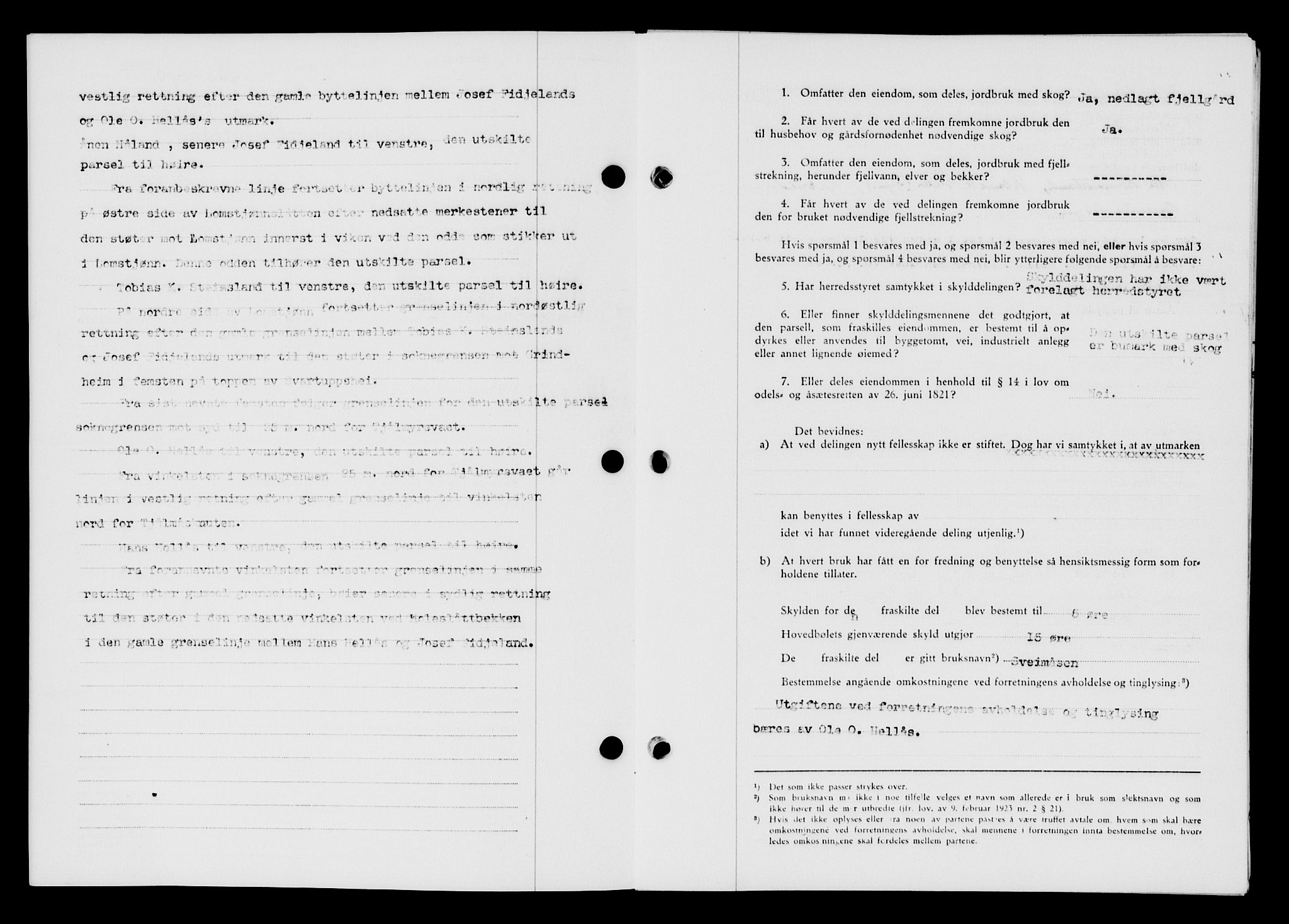 Lyngdal sorenskriveri, AV/SAK-1221-0004/G/Gb/L0663: Mortgage book no. A IX, 1948-1949, Diary no: : 520/1949