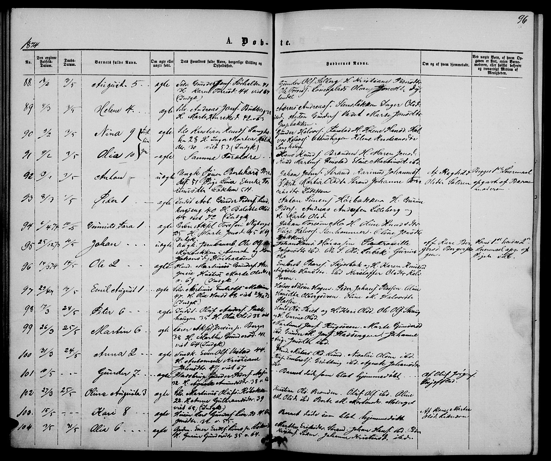 Elverum prestekontor, AV/SAH-PREST-044/H/Ha/Hab/L0004: Parish register (copy) no. 4, 1866-1874, p. 96