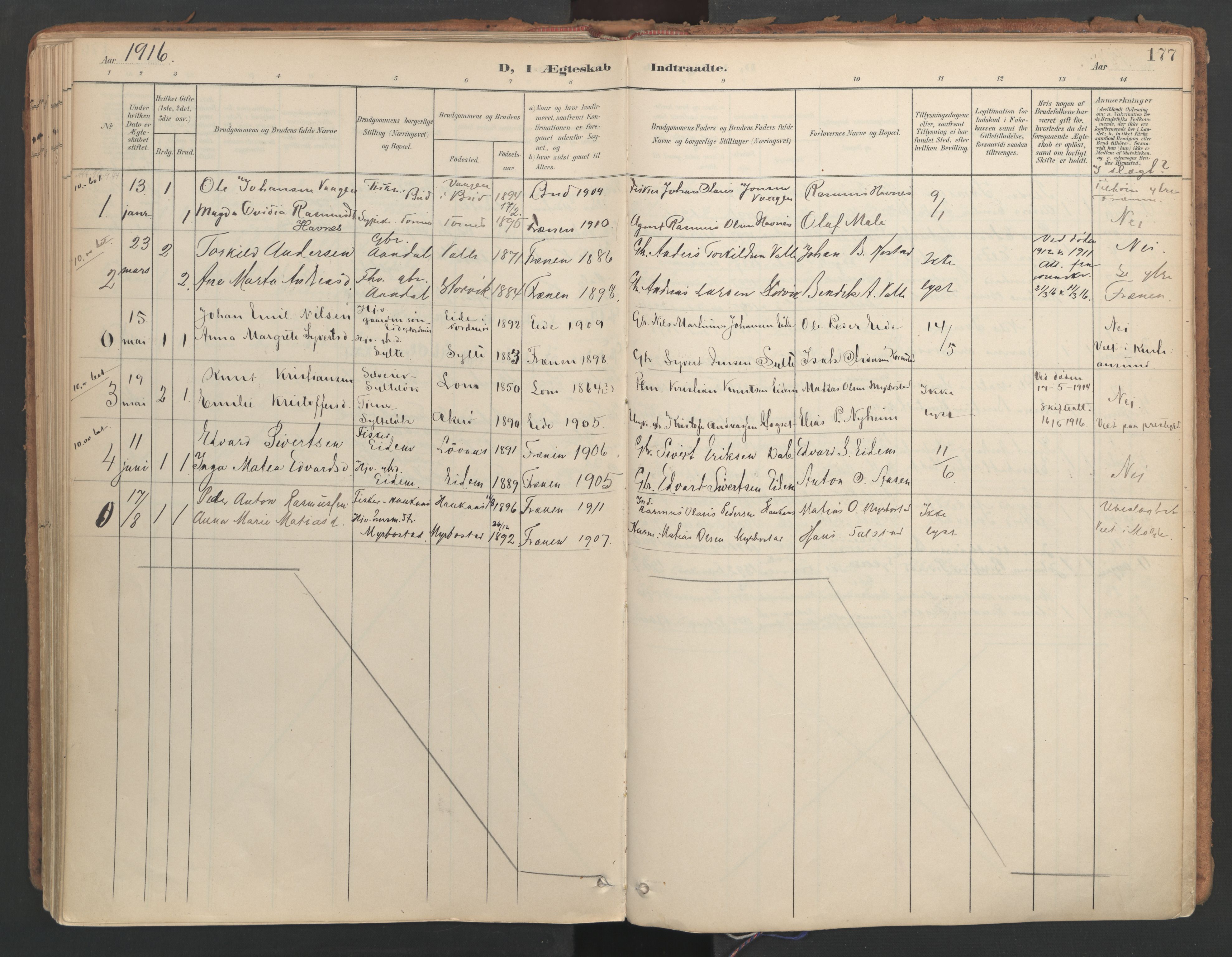 Ministerialprotokoller, klokkerbøker og fødselsregistre - Møre og Romsdal, AV/SAT-A-1454/564/L0741: Parish register (official) no. 564A02, 1900-1976, p. 177