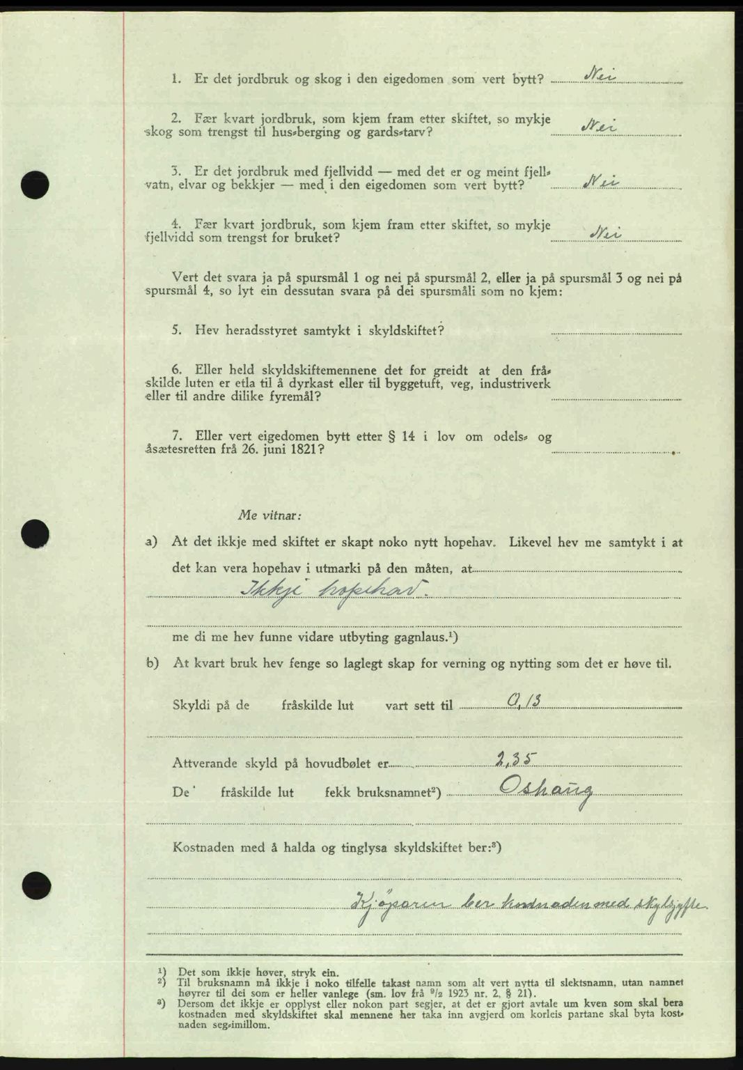 Romsdal sorenskriveri, AV/SAT-A-4149/1/2/2C: Mortgage book no. A20, 1946-1946, Diary no: : 1652/1946