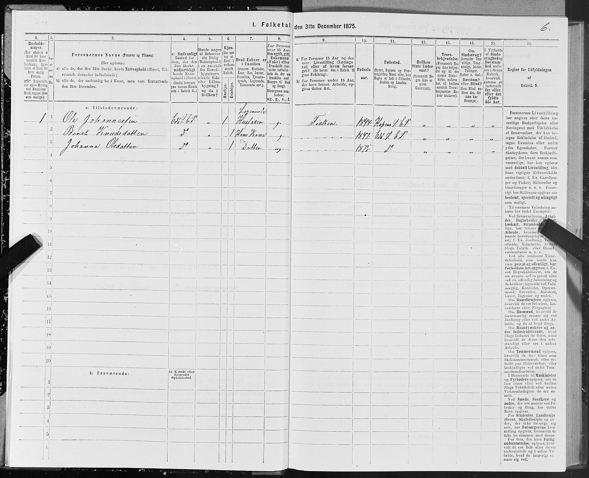 SAT, 1875 census for 1573P Edøy, 1875, p. 2006