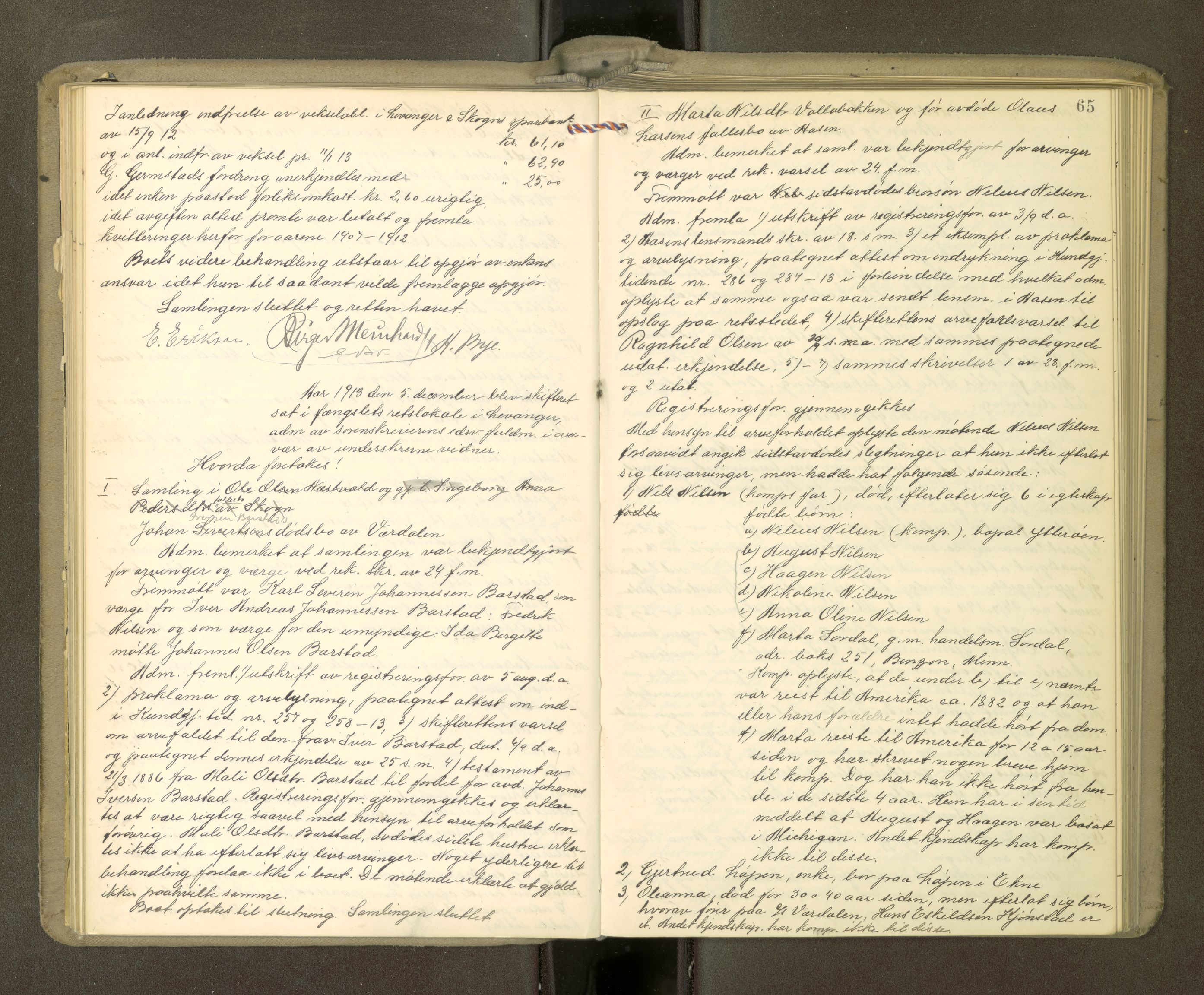 Stjør- og Verdal sorenskriveri, AV/SAT-A-4167/1/3/3B/L0012: Skifteforhandlingsprotokoll, 1912-1919, p. 65