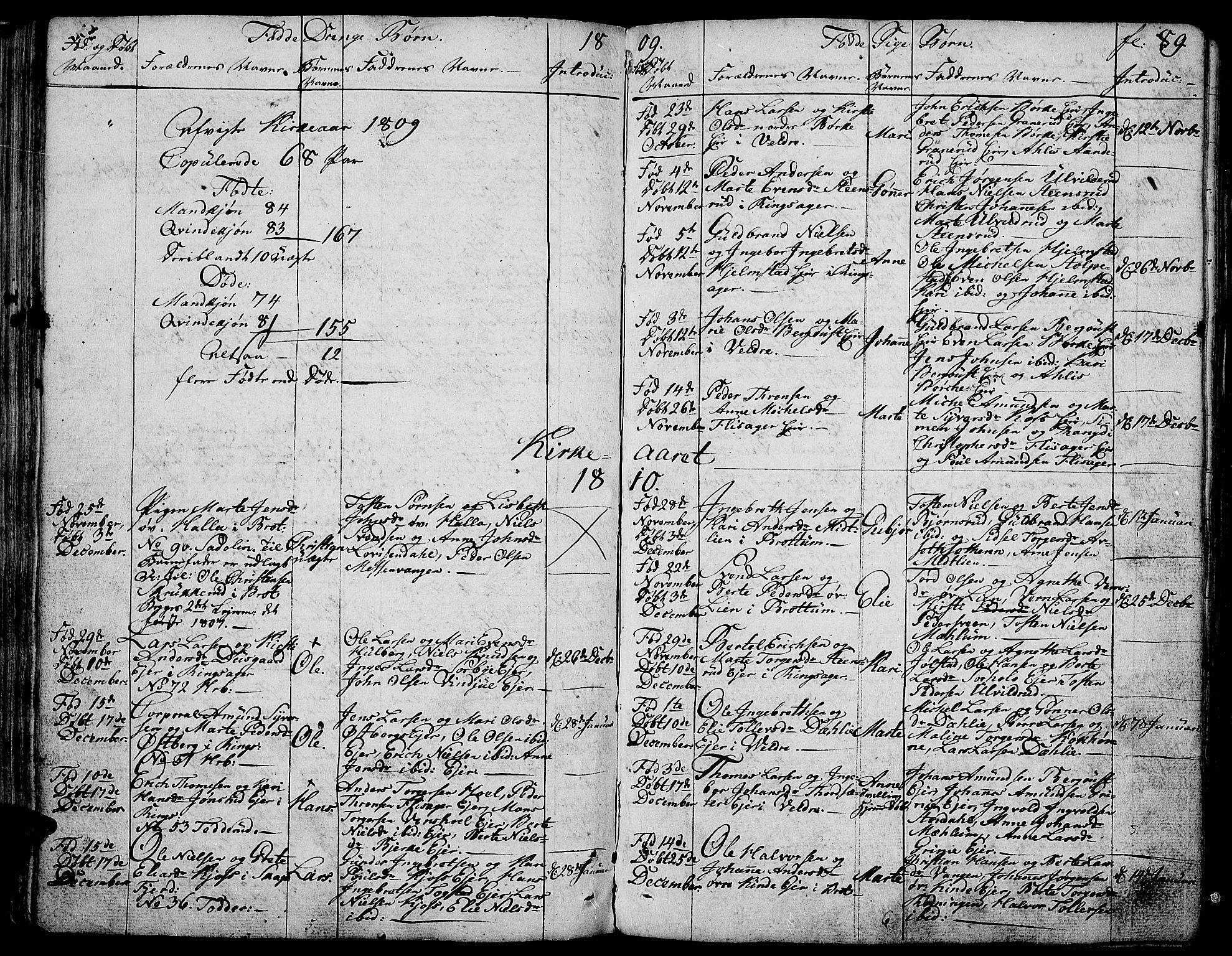 Ringsaker prestekontor, SAH/PREST-014/K/Ka/L0004: Parish register (official) no. 4, 1799-1814, p. 89