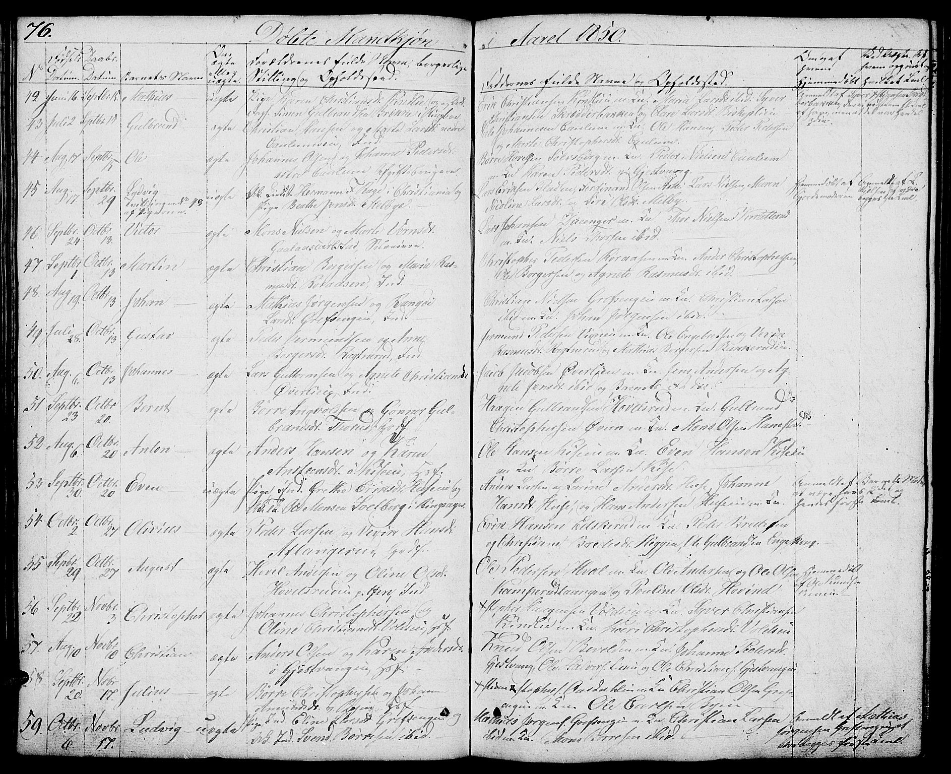 Nes prestekontor, Hedmark, AV/SAH-PREST-020/L/La/L0004: Parish register (copy) no. 4, 1832-1861, p. 76