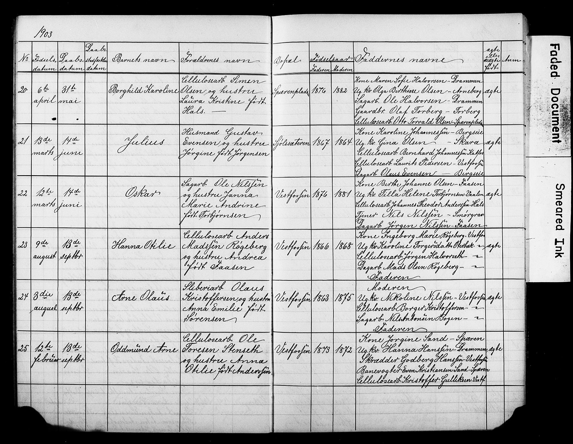 Eiker kirkebøker, AV/SAKO-A-4/F/Fb/L0008: Parish register (official) no. II 8, 1902-1913