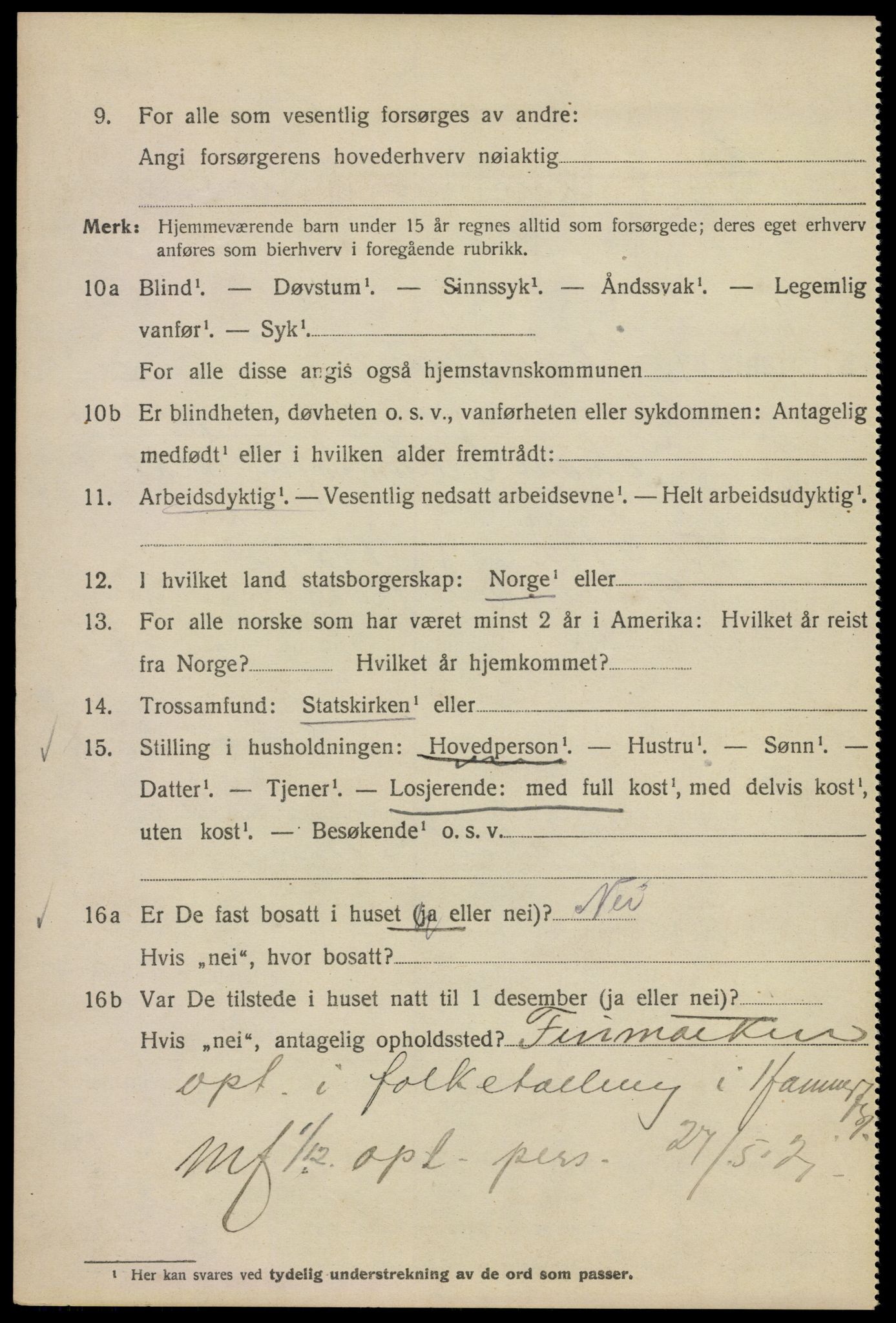 SAO, 1920 census for Kristiania, 1920, p. 323490