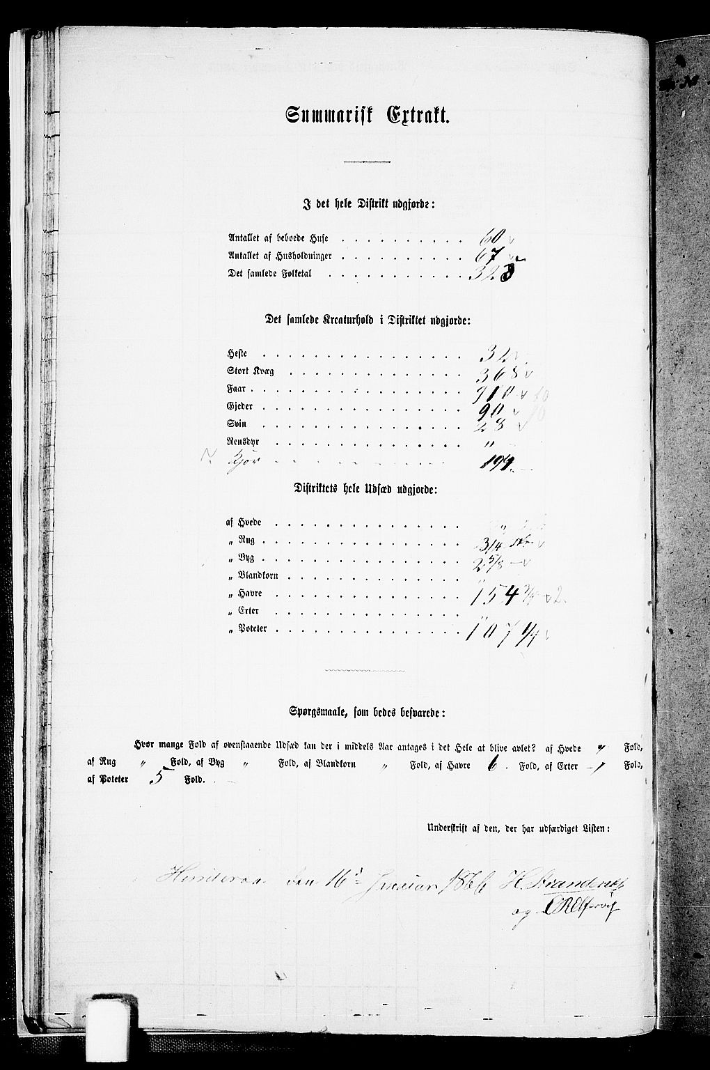 RA, 1865 census for Nedstrand, 1865, p. 23