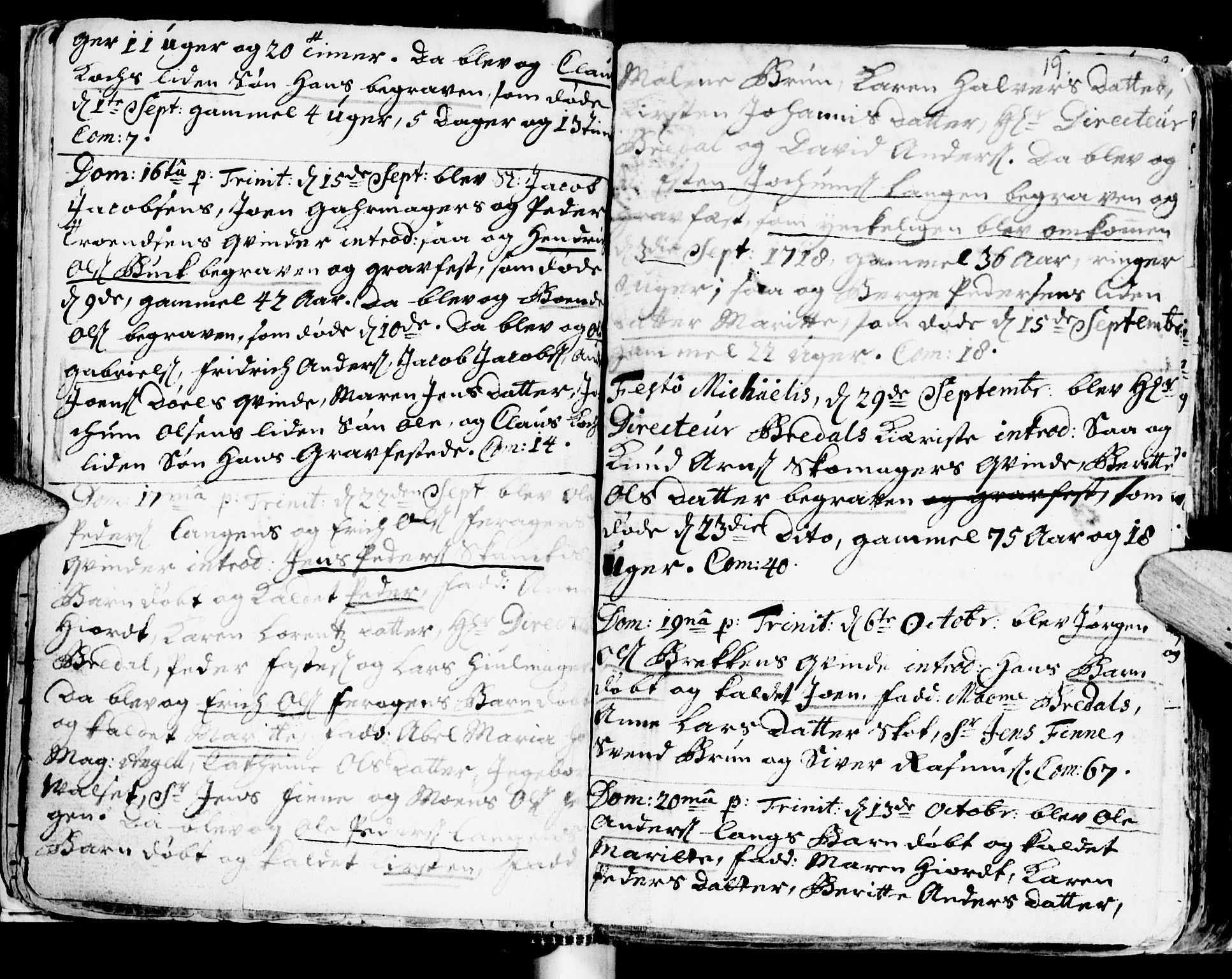 Ministerialprotokoller, klokkerbøker og fødselsregistre - Sør-Trøndelag, AV/SAT-A-1456/681/L0924: Parish register (official) no. 681A02, 1720-1731, p. 18-19