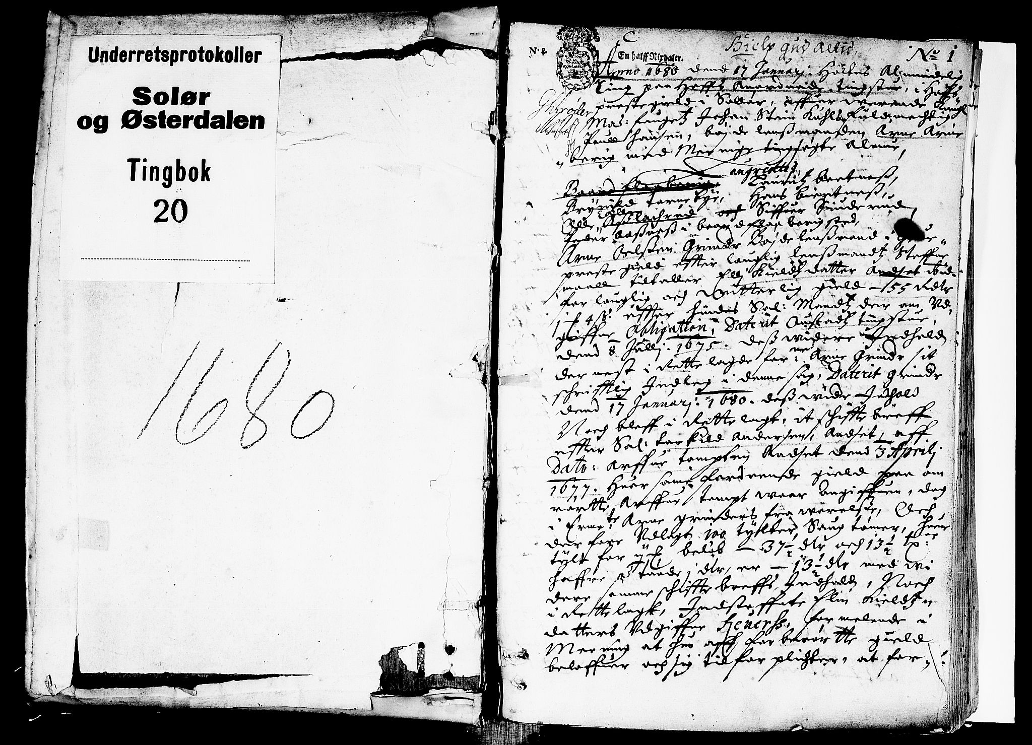 Solør og Østerdalen sorenskriveri, AV/SAH-TING-024/G/Gb/L0020: Tingbok, 1680, p. 0b-1a