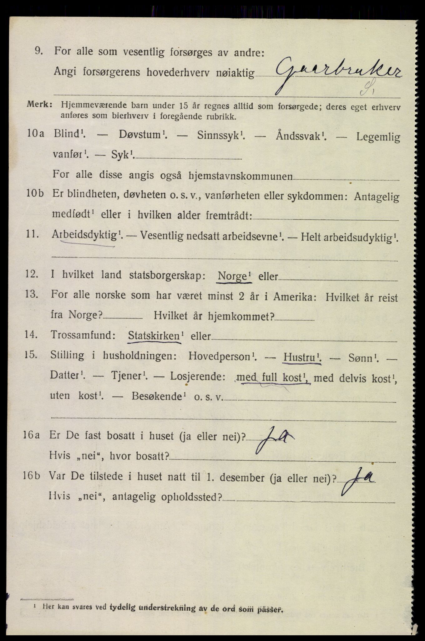 SAK, 1920 census for Konsmo, 1920, p. 1237
