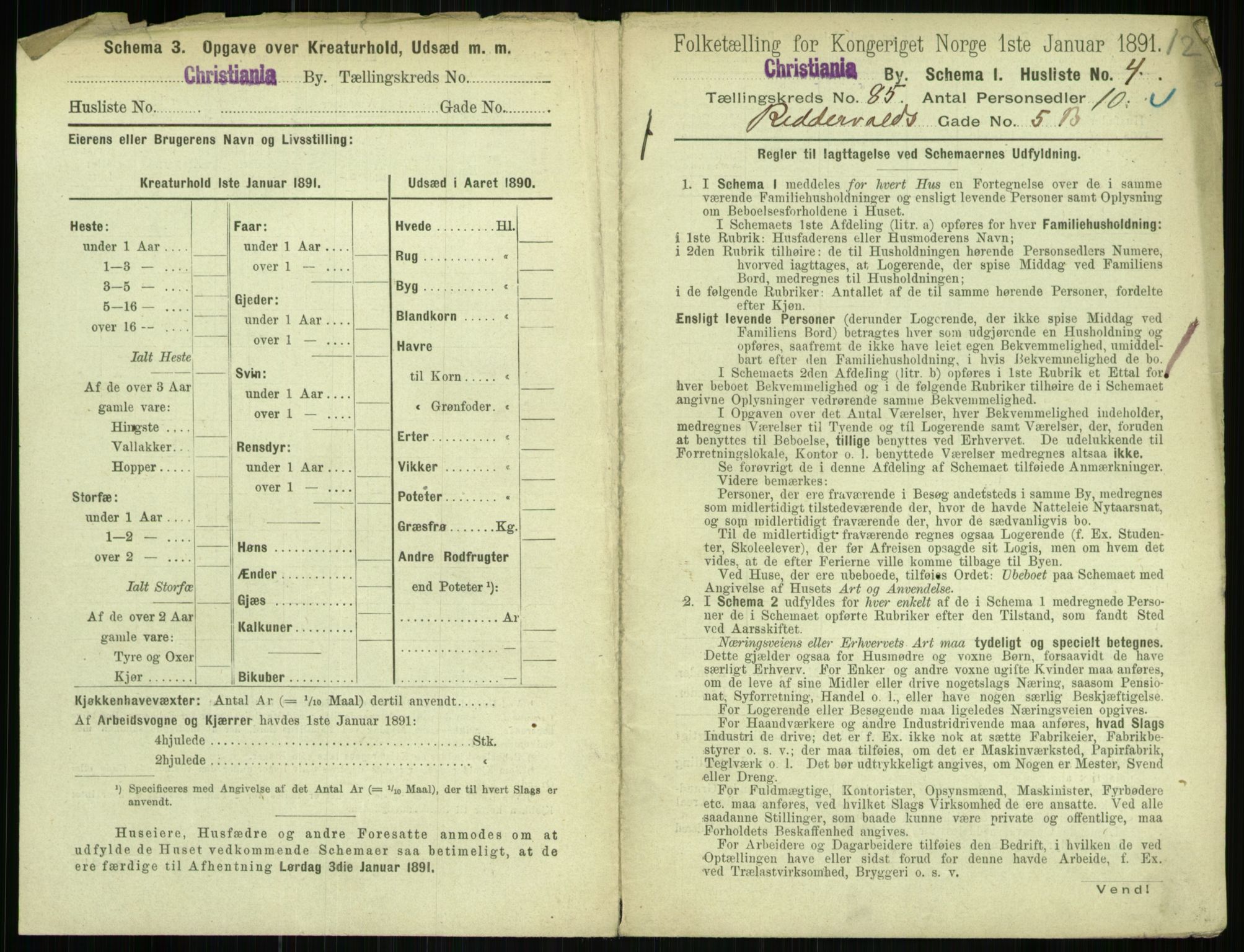 RA, 1891 census for 0301 Kristiania, 1891, p. 42809