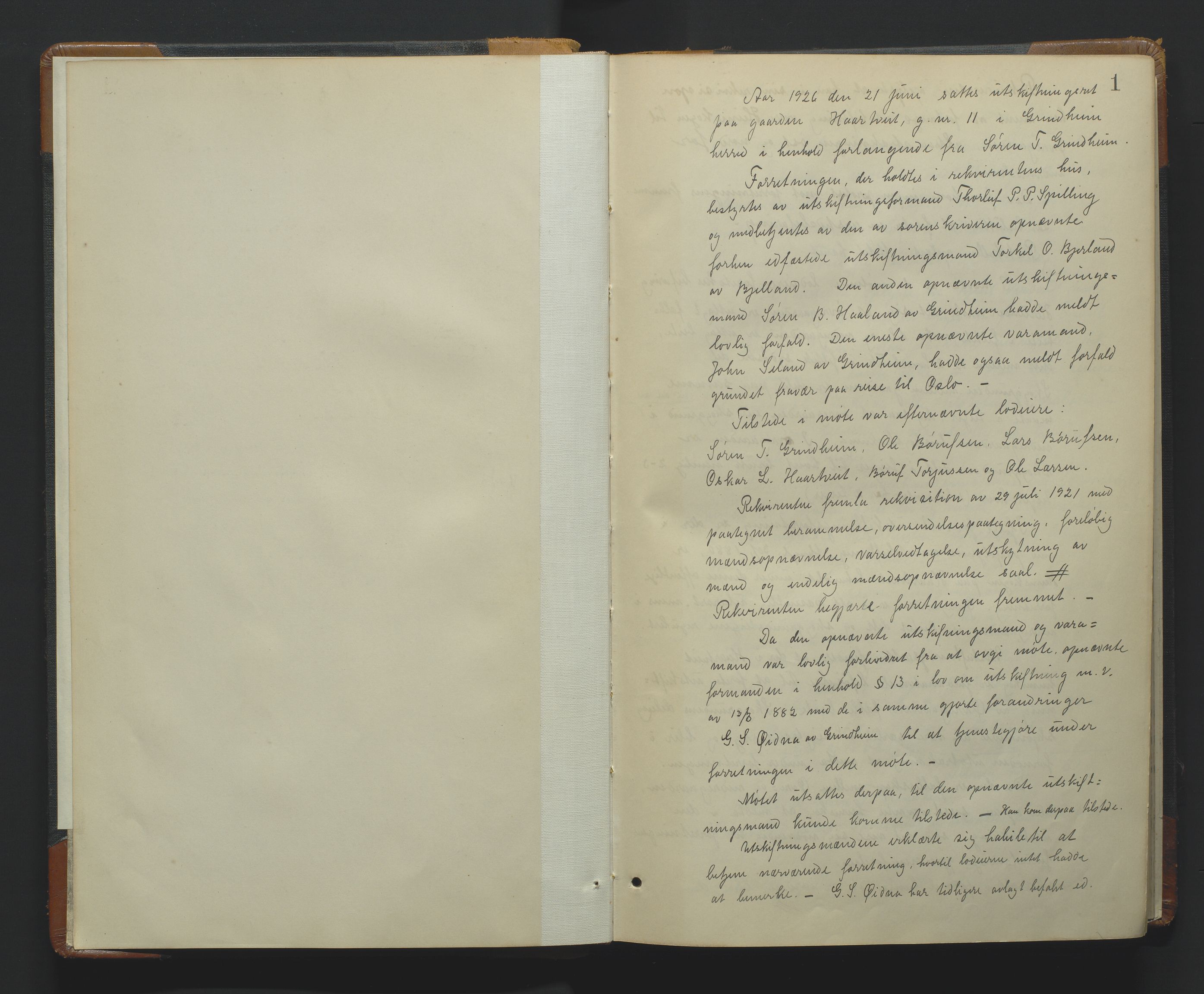 Utskiftningsformannen i Lister og Mandal amt, AV/SAK-1541-0003/F/Fa/Fac/L0002: Utskiftningsprotokoll med gårdsregister, Mandal domssokn, nr 1-b, 1926-1935