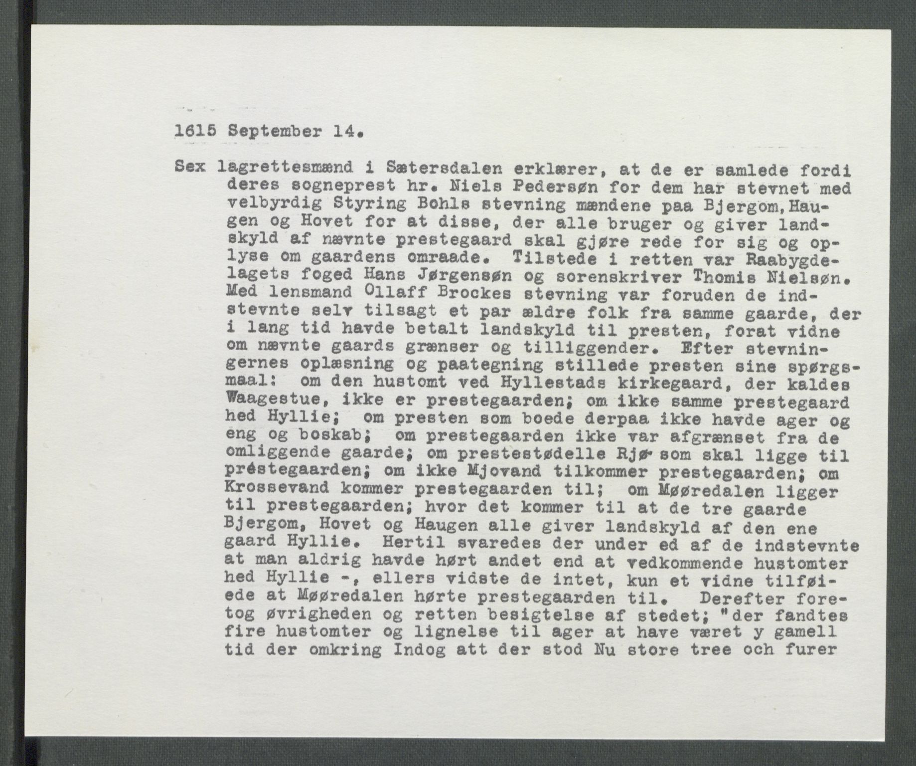 Riksarkivets diplomsamling, AV/RA-EA-5965/F02/L0124: Dokumenter, 1615, p. 11