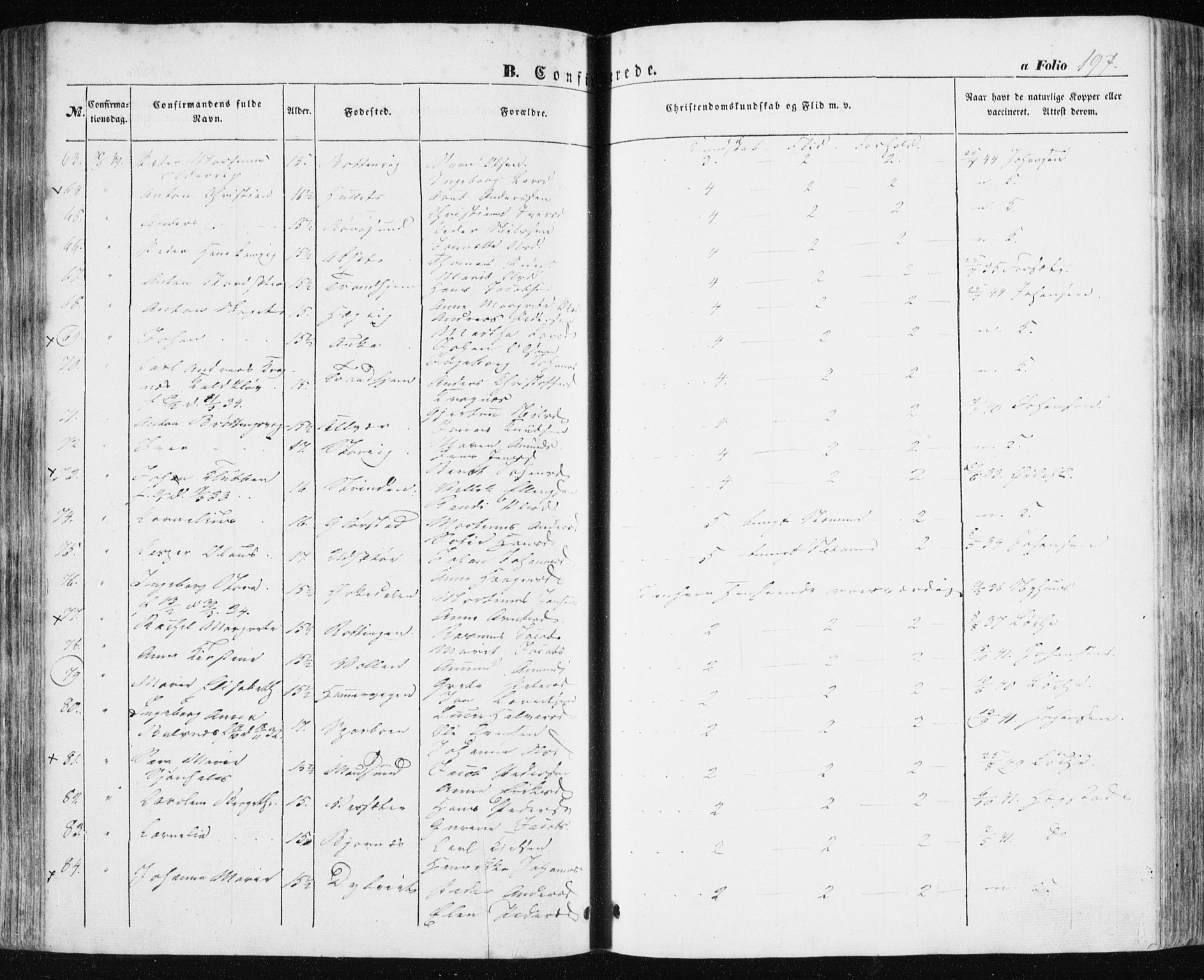 Ministerialprotokoller, klokkerbøker og fødselsregistre - Sør-Trøndelag, AV/SAT-A-1456/634/L0529: Parish register (official) no. 634A05, 1843-1851, p. 197