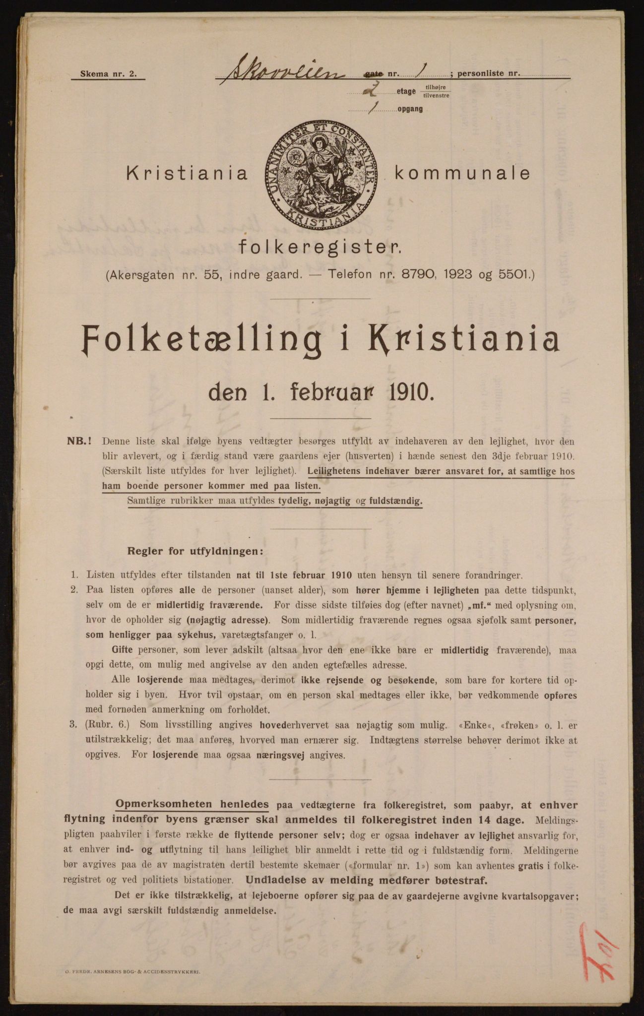 OBA, Municipal Census 1910 for Kristiania, 1910, p. 91930