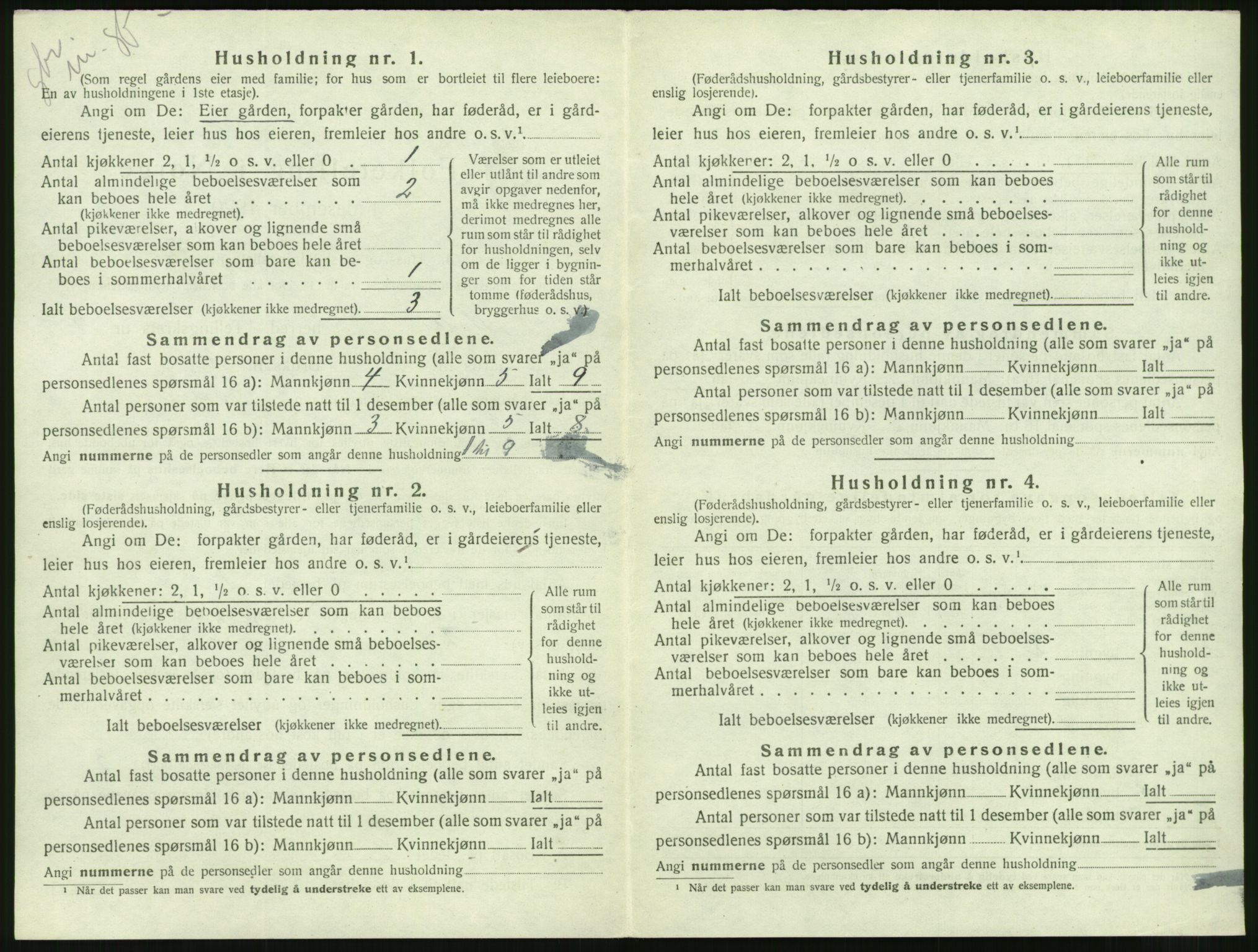 SAT, 1920 census for Halsa, 1920, p. 321