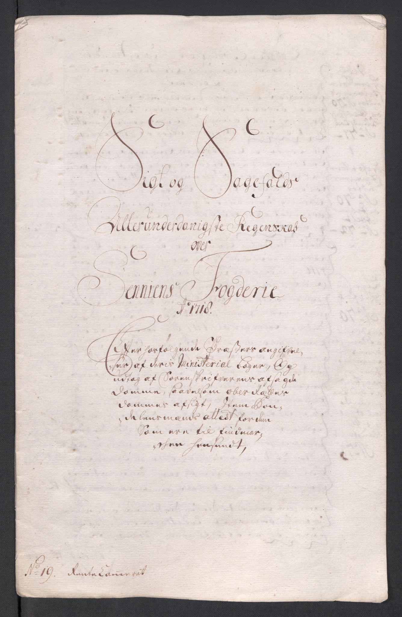 Rentekammeret inntil 1814, Reviderte regnskaper, Fogderegnskap, AV/RA-EA-4092/R68/L4764: Fogderegnskap Senja og Troms, 1718, p. 343