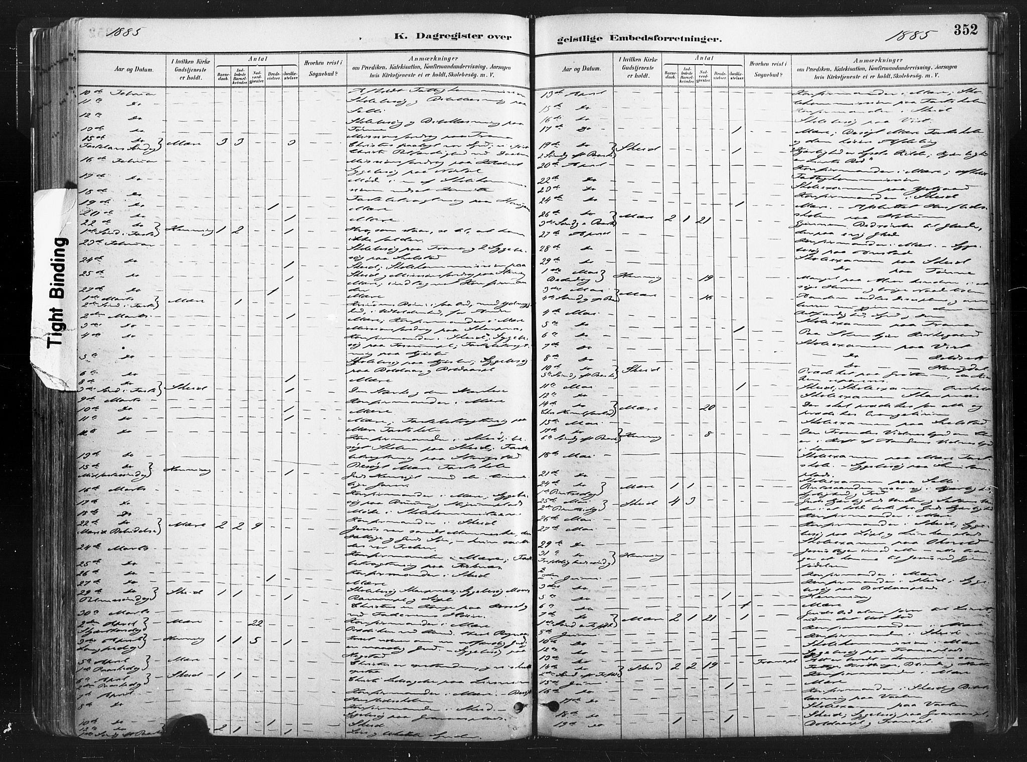 Ministerialprotokoller, klokkerbøker og fødselsregistre - Nord-Trøndelag, AV/SAT-A-1458/735/L0351: Parish register (official) no. 735A10, 1884-1908, p. 352