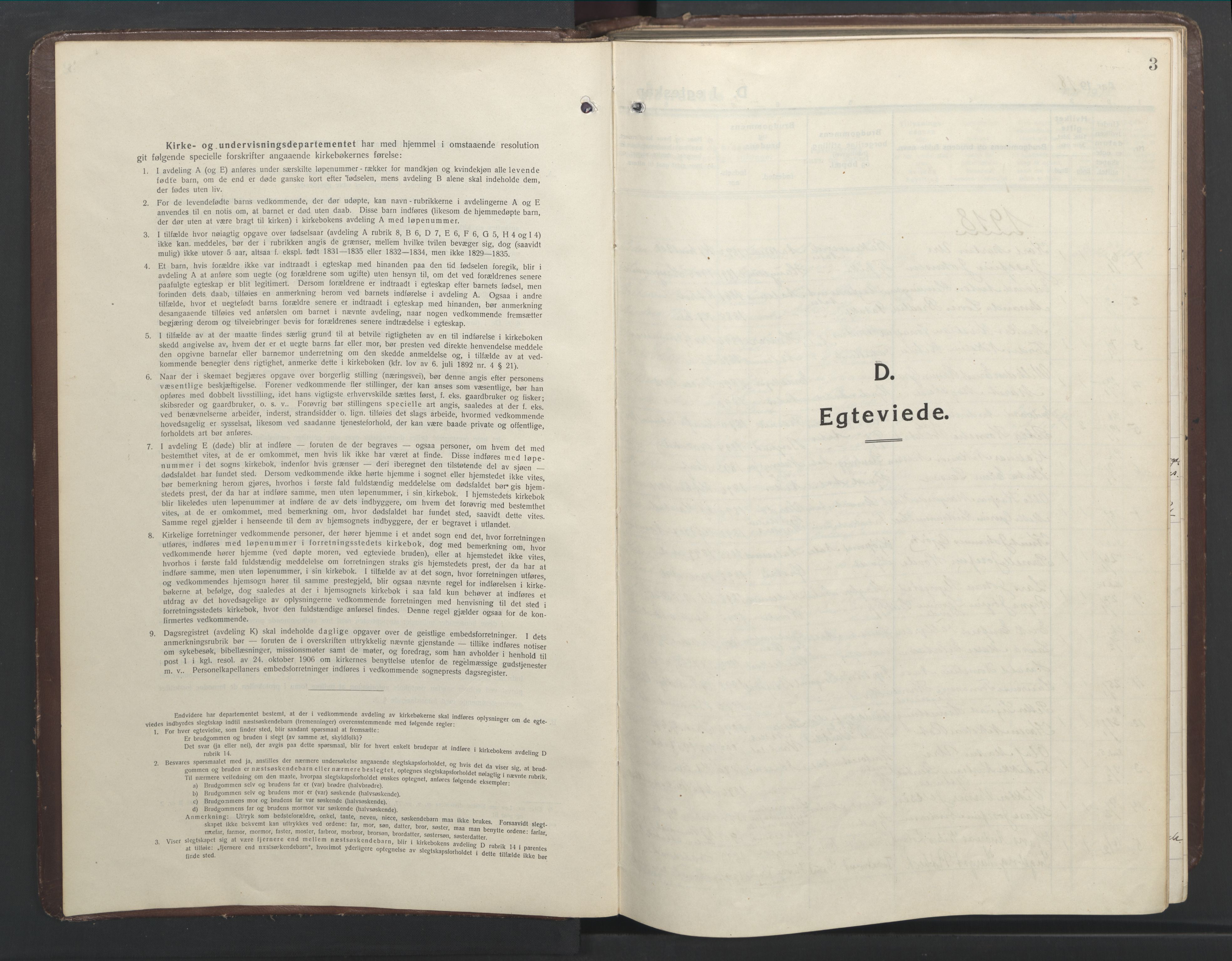 Ministerialprotokoller, klokkerbøker og fødselsregistre - Møre og Romsdal, SAT/A-1454/529/L0473: Parish register (copy) no. 529C10, 1918-1941, p. 3