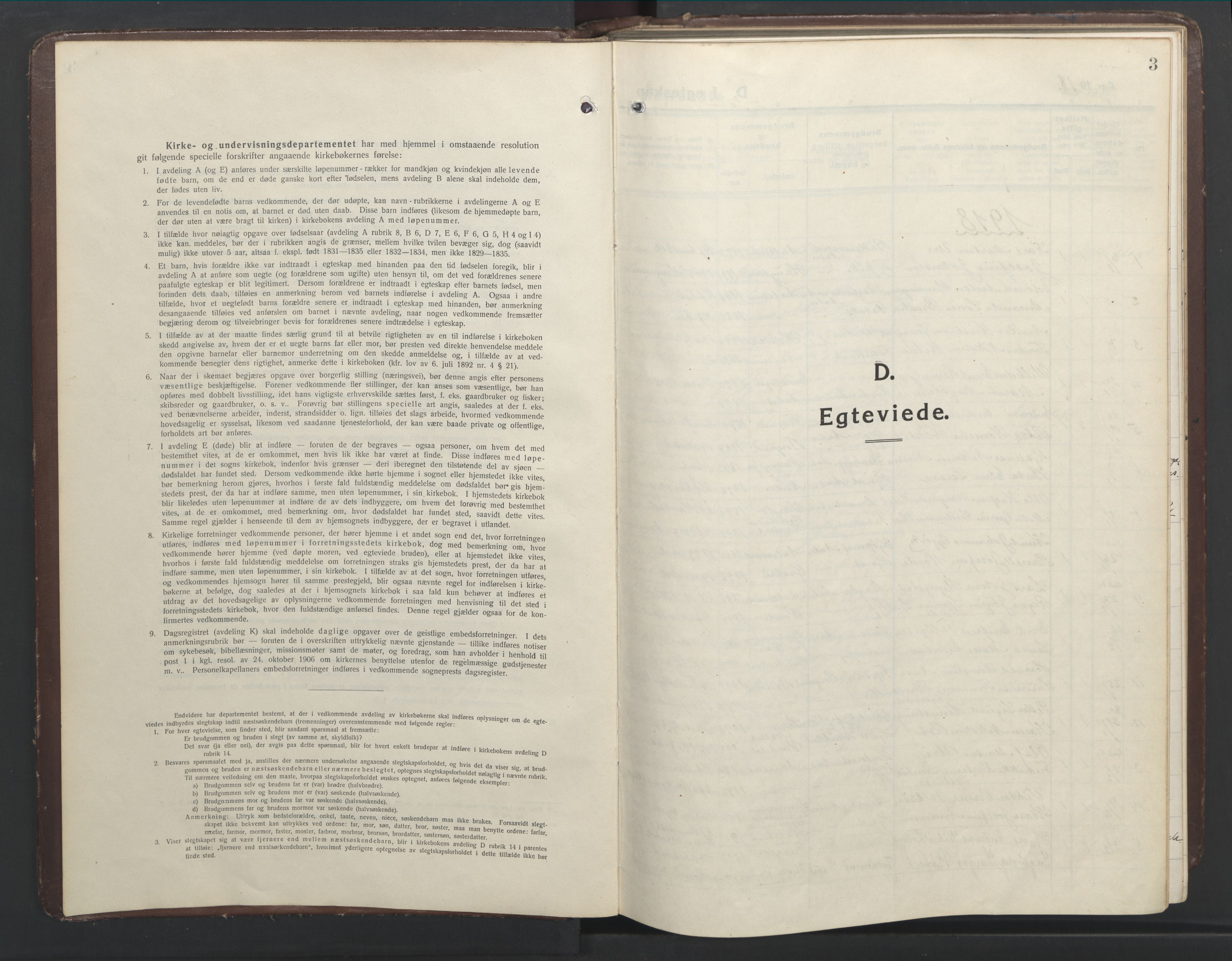 Ministerialprotokoller, klokkerbøker og fødselsregistre - Møre og Romsdal, AV/SAT-A-1454/529/L0473: Parish register (copy) no. 529C10, 1918-1941, p. 3