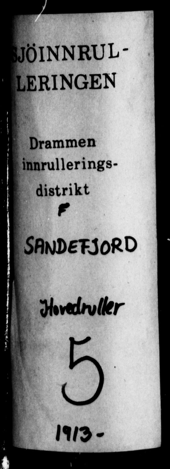 Sandefjord innrulleringskontor, AV/SAKO-A-788/F/Fc/L0006: Maskinist- og fyrbøterrulle, 1913, p. 1