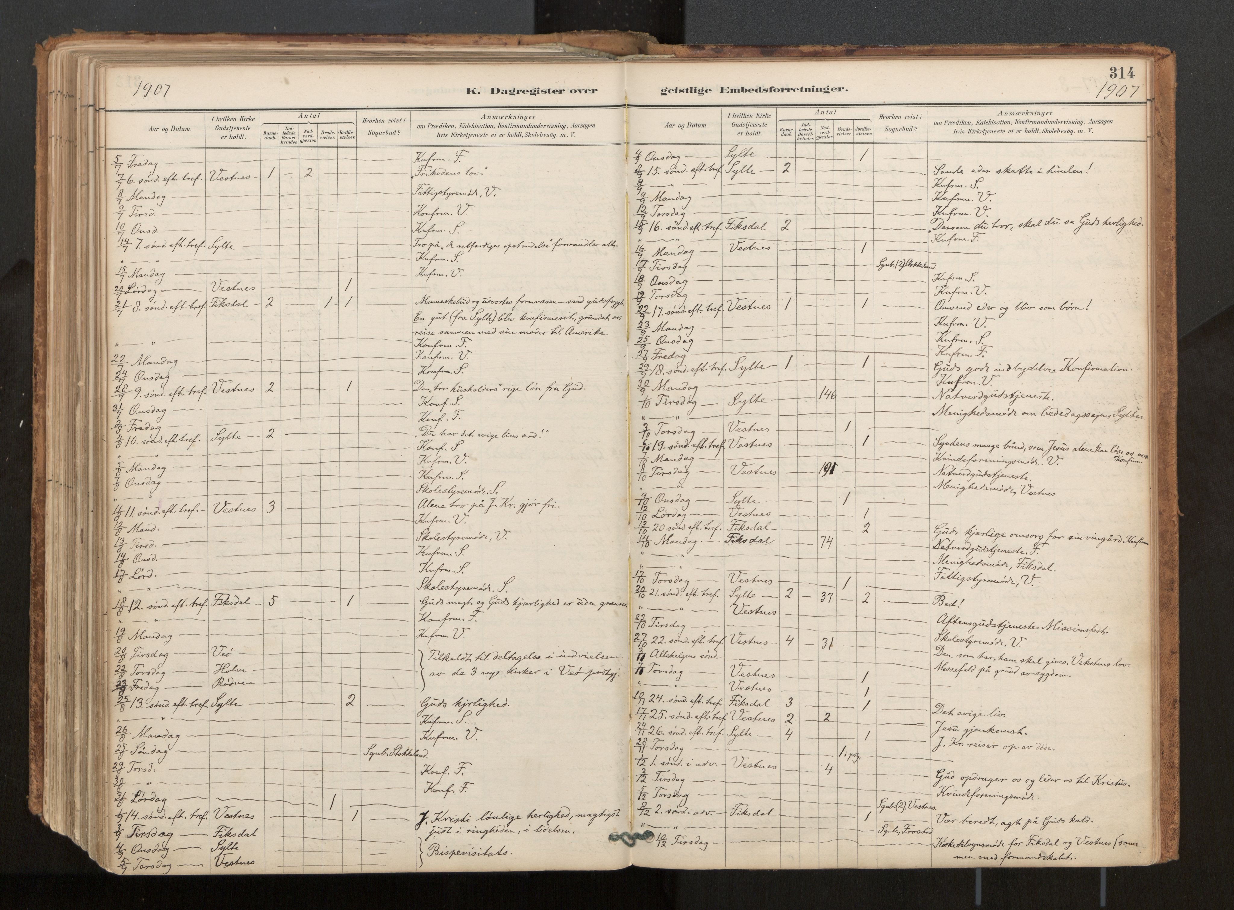 Ministerialprotokoller, klokkerbøker og fødselsregistre - Møre og Romsdal, AV/SAT-A-1454/539/L0531: Parish register (official) no. 539A04, 1887-1913, p. 314