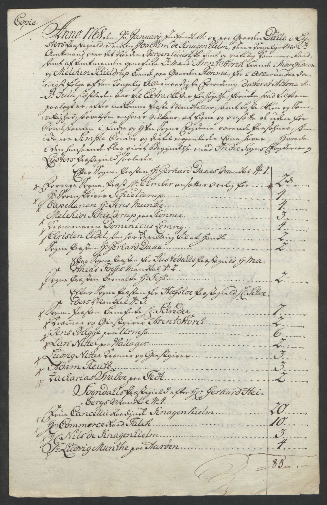 Rentekammeret inntil 1814, Realistisk ordnet avdeling, AV/RA-EA-4070/Ol/L0018: [Gg 10]: Ekstraskatten, 23.09.1762. Sogn, 1762-1772, p. 184