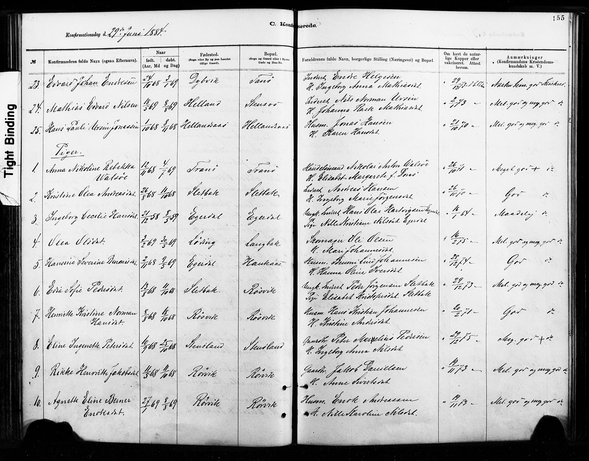 Ministerialprotokoller, klokkerbøker og fødselsregistre - Nordland, SAT/A-1459/859/L0846: Parish register (official) no. 859A06, 1878-1889, p. 155