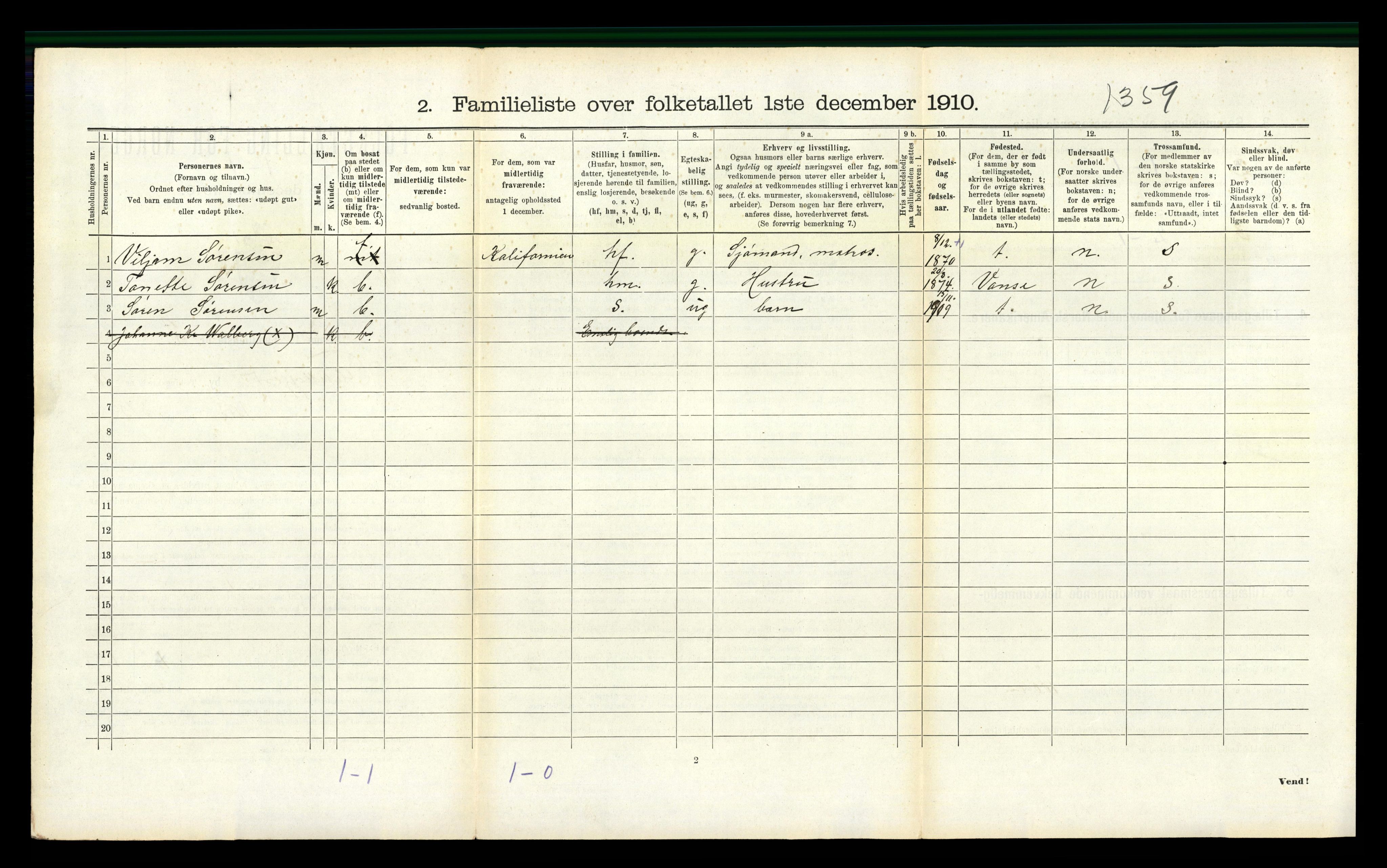 RA, 1910 census for Flekkefjord, 1910, p. 949