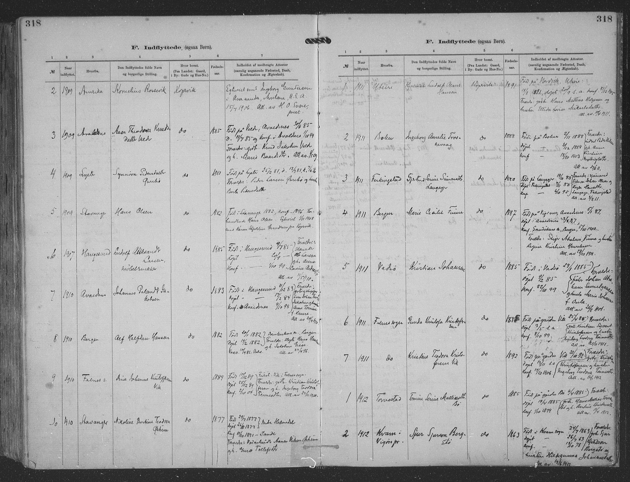 Kopervik sokneprestkontor, SAST/A-101850/H/Ha/Haa/L0001: Parish register (official) no. A 1, 1880-1919, p. 318