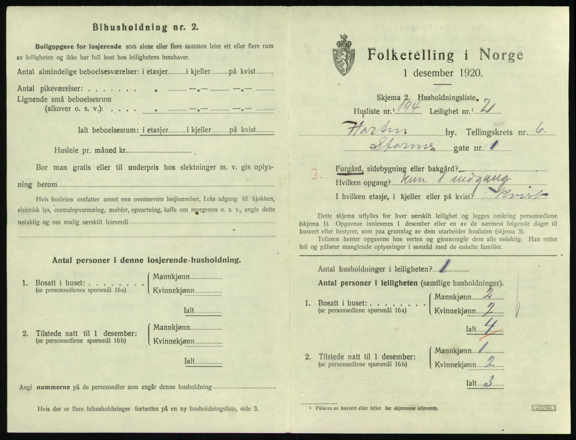 SAKO, 1920 census for Horten, 1920, p. 7141
