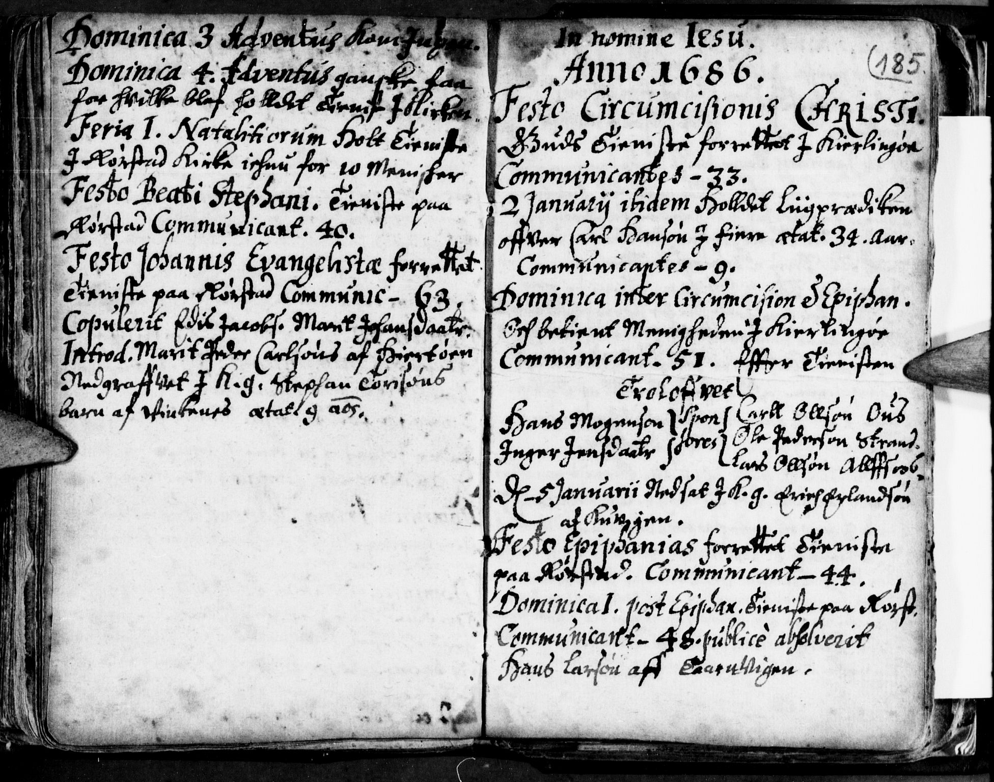 Ministerialprotokoller, klokkerbøker og fødselsregistre - Nordland, AV/SAT-A-1459/853/L0762: Parish register (official) no. 853A01, 1664-1688, p. 185