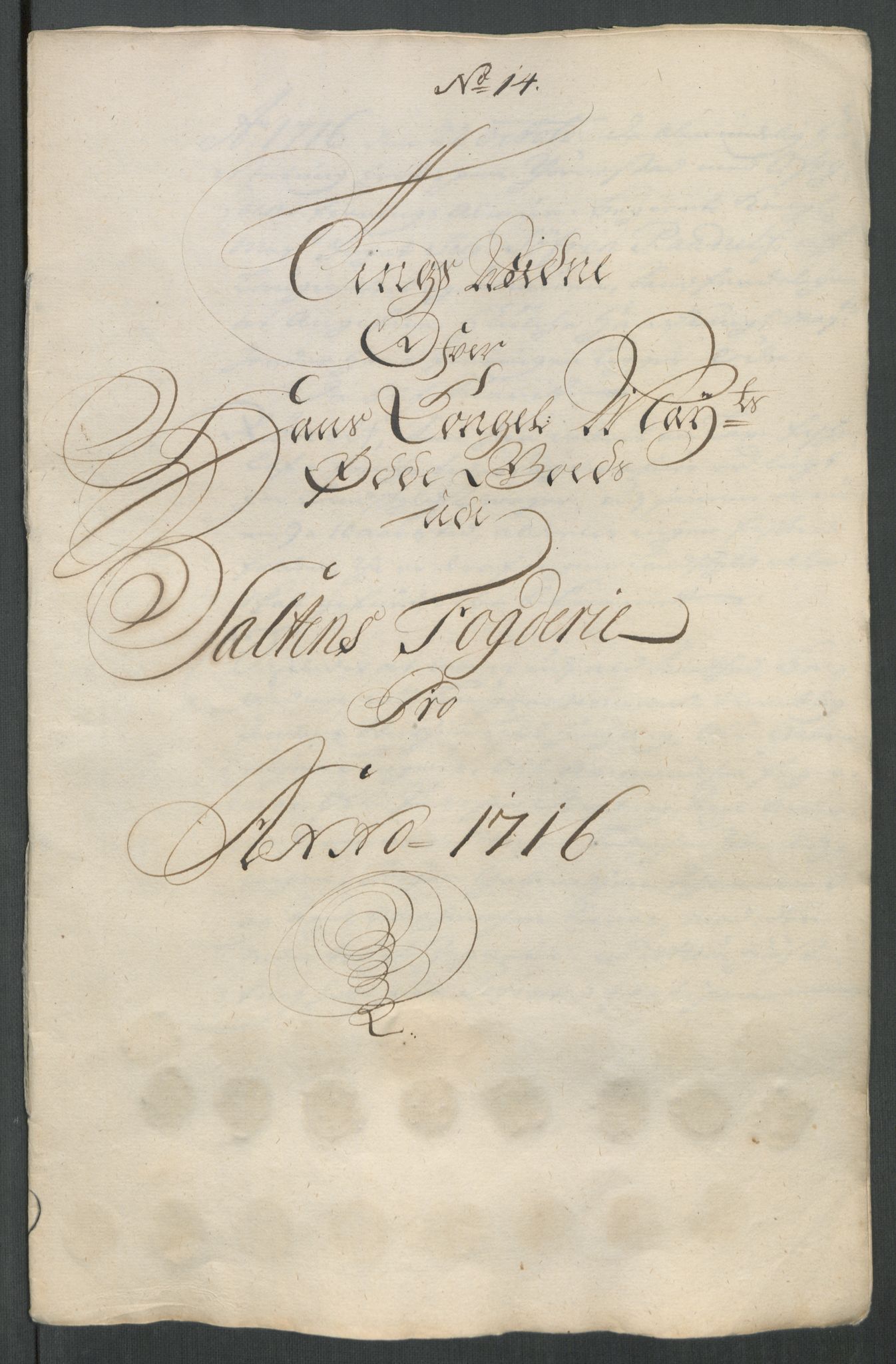 Rentekammeret inntil 1814, Reviderte regnskaper, Fogderegnskap, RA/EA-4092/R66/L4586: Fogderegnskap Salten, 1716, p. 177