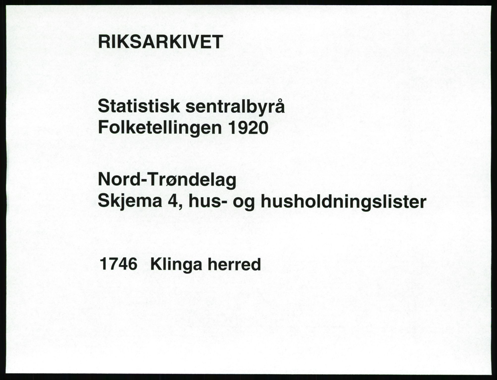 SAT, 1920 census for Klinga, 1920, p. 29
