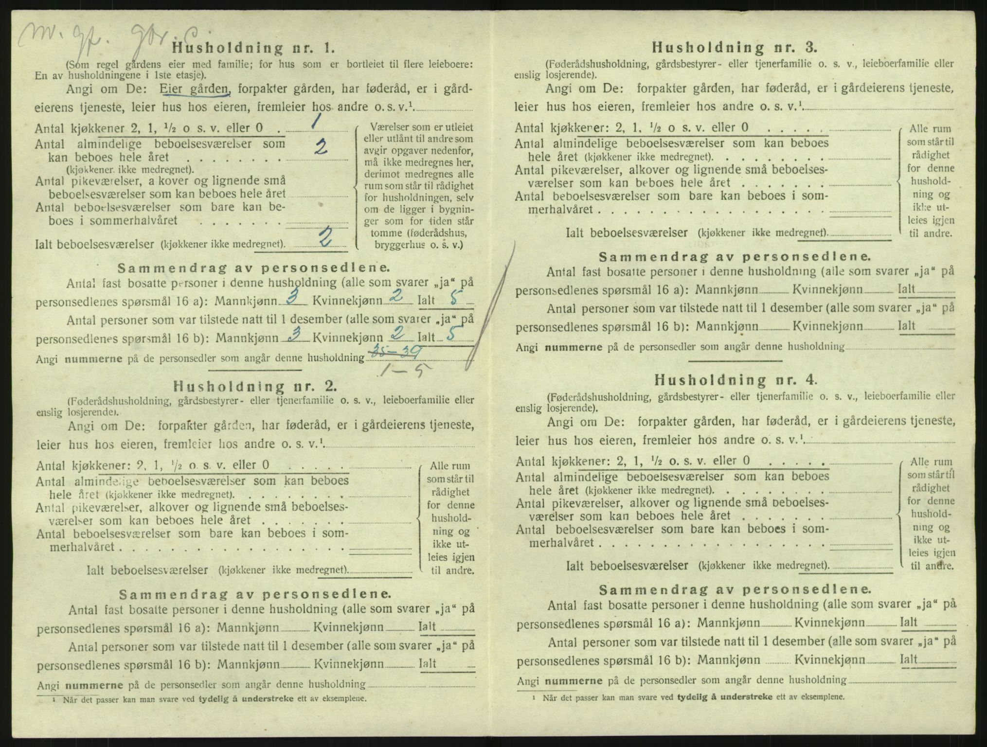 SAKO, 1920 census for Hedrum, 1920, p. 1610