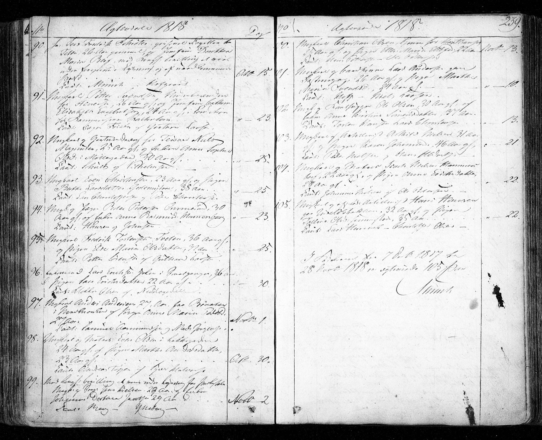 Aker prestekontor kirkebøker, SAO/A-10861/F/L0011: Parish register (official) no. 11, 1810-1819, p. 239