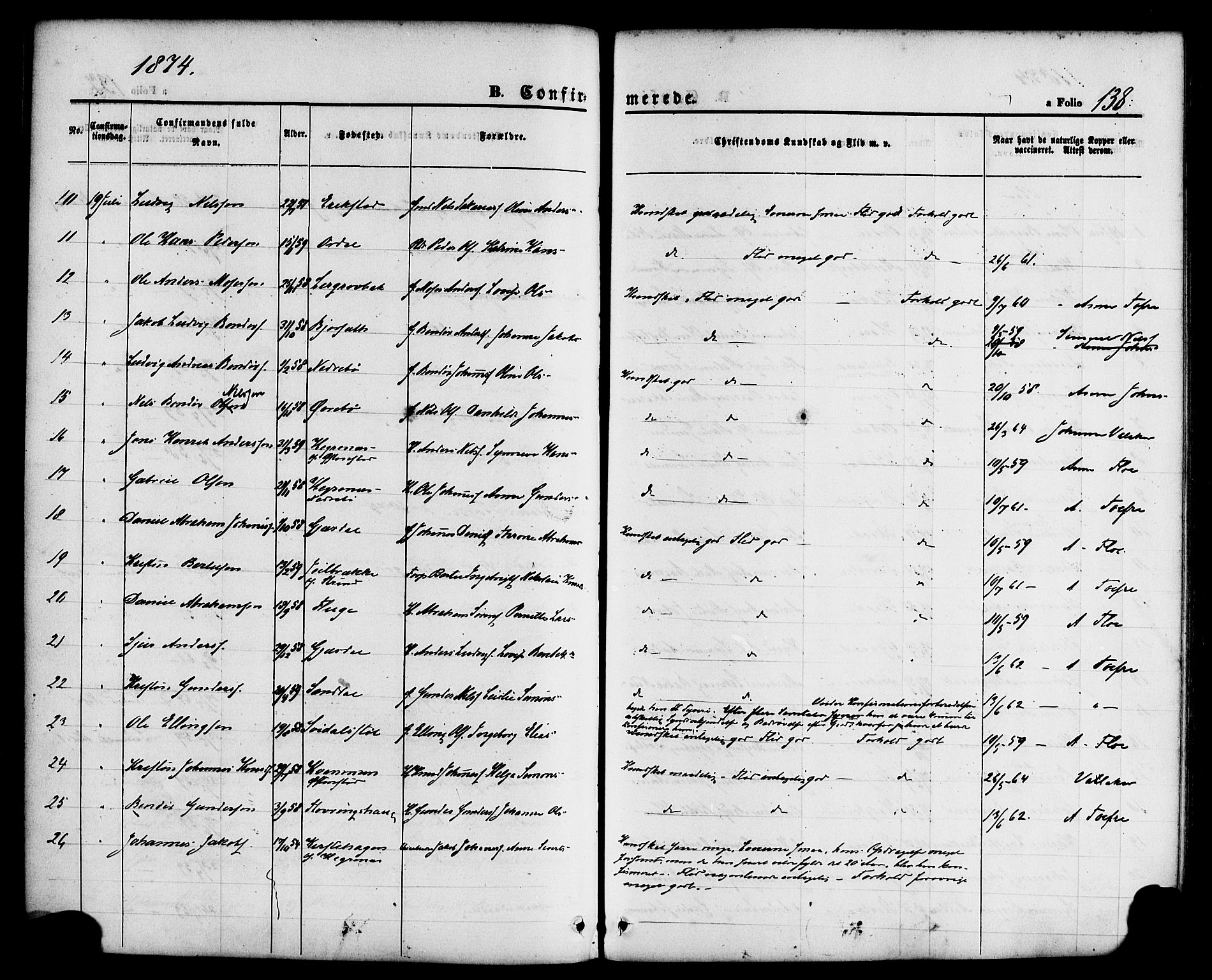 Jølster sokneprestembete, AV/SAB-A-80701/H/Haa/Haaa/L0011: Parish register (official) no. A 11, 1866-1881, p. 138