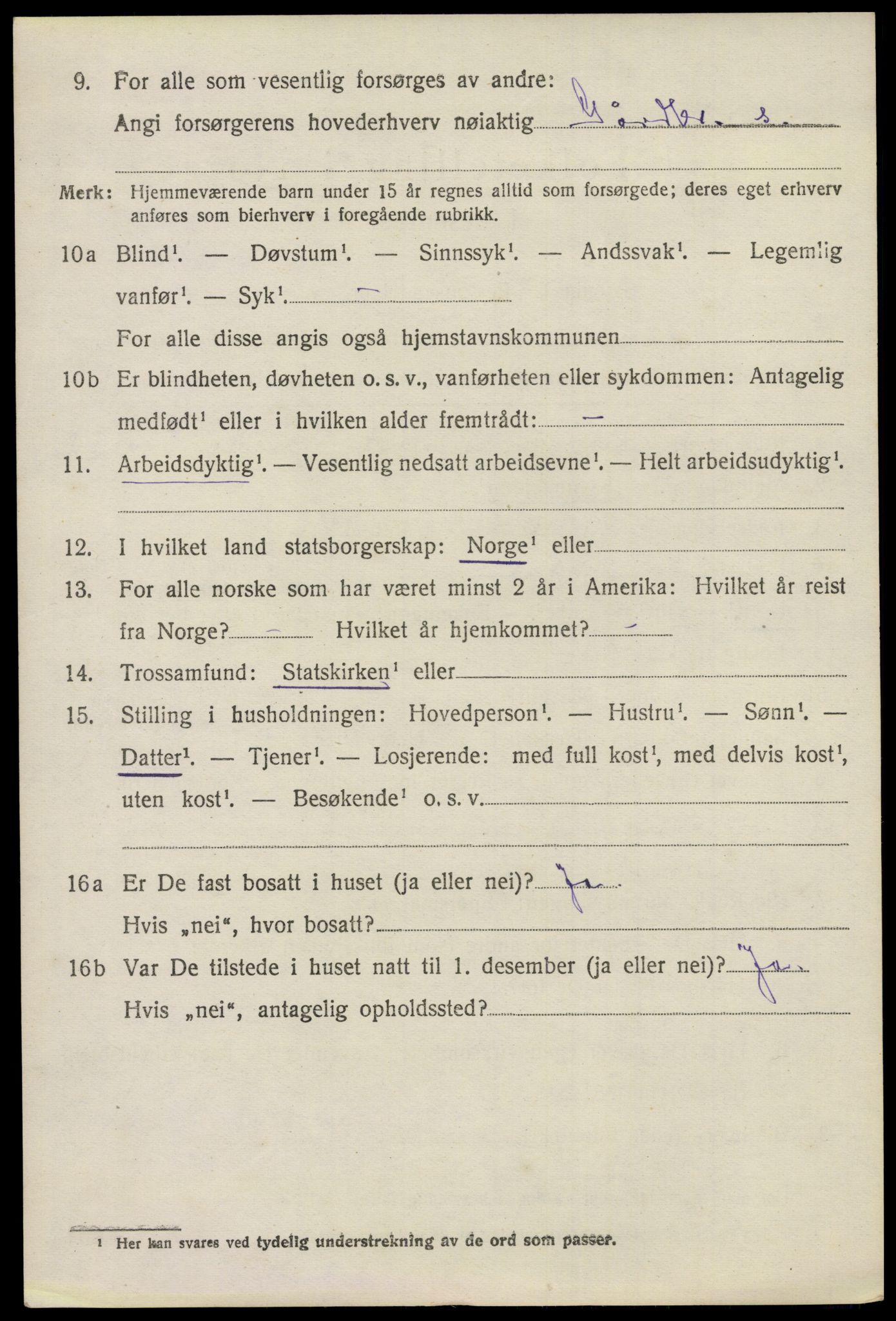 SAO, 1920 census for Rygge, 1920, p. 6098