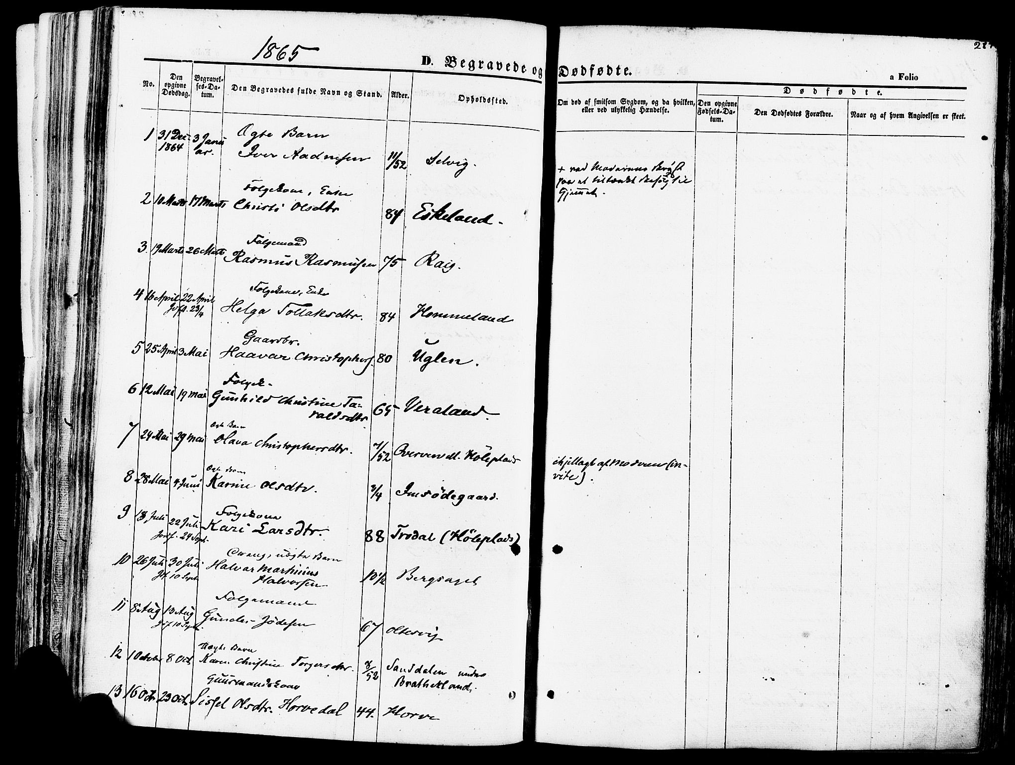 Høgsfjord sokneprestkontor, SAST/A-101624/H/Ha/Haa/L0002: Parish register (official) no. A 2, 1855-1885, p. 287