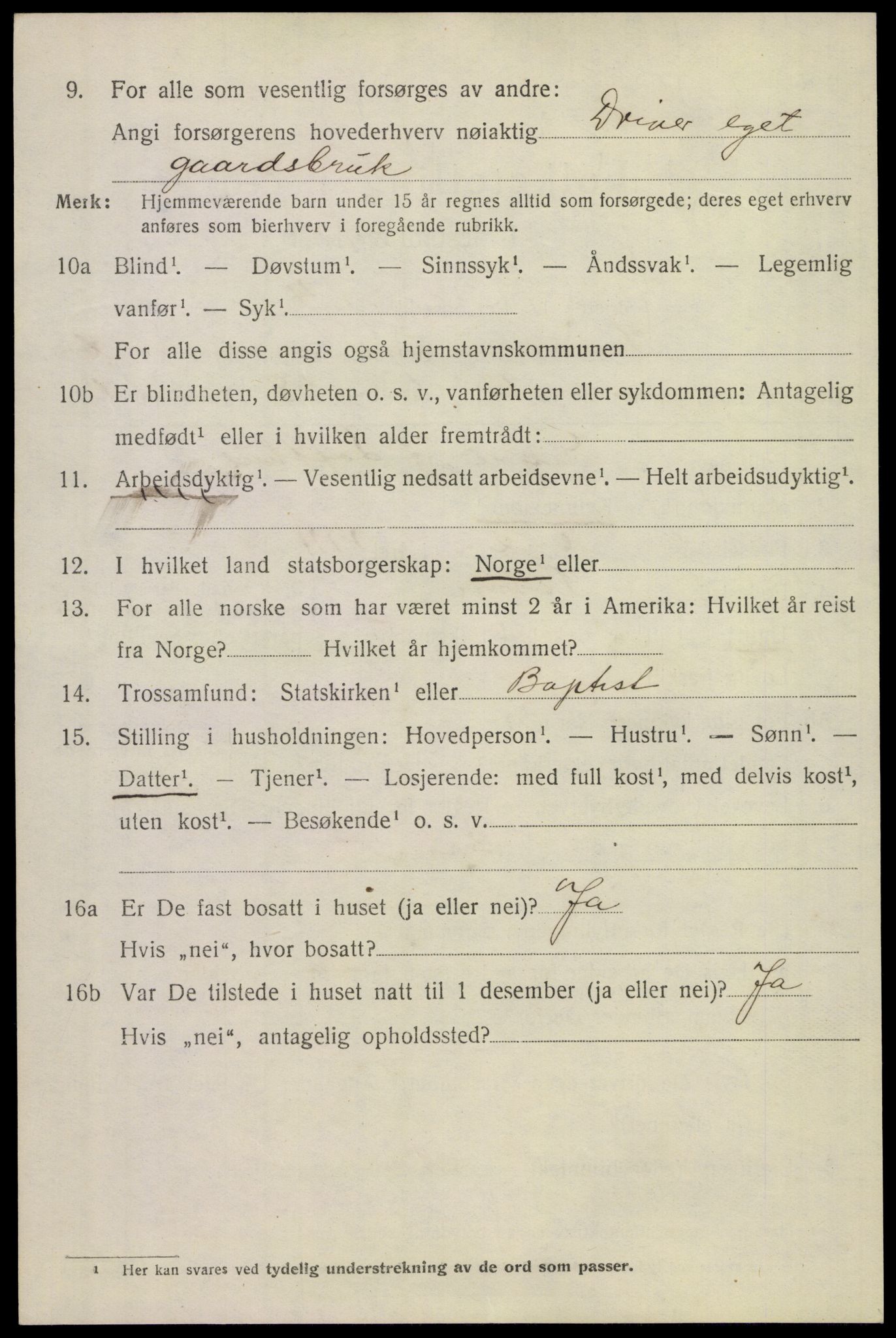 SAKO, 1920 census for Tinn, 1920, p. 4637