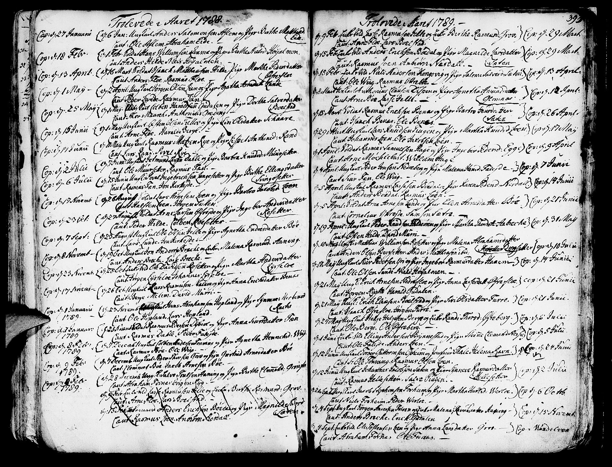 Innvik sokneprestembete, SAB/A-80501: Parish register (official) no. A 1, 1750-1816, p. 393