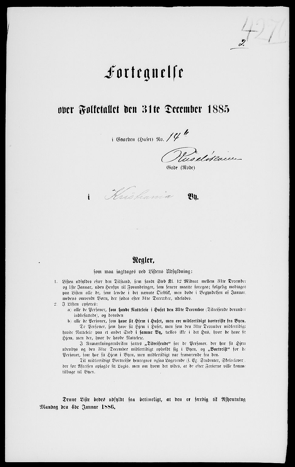 RA, 1885 census for 0301 Kristiania, 1885, p. 3459