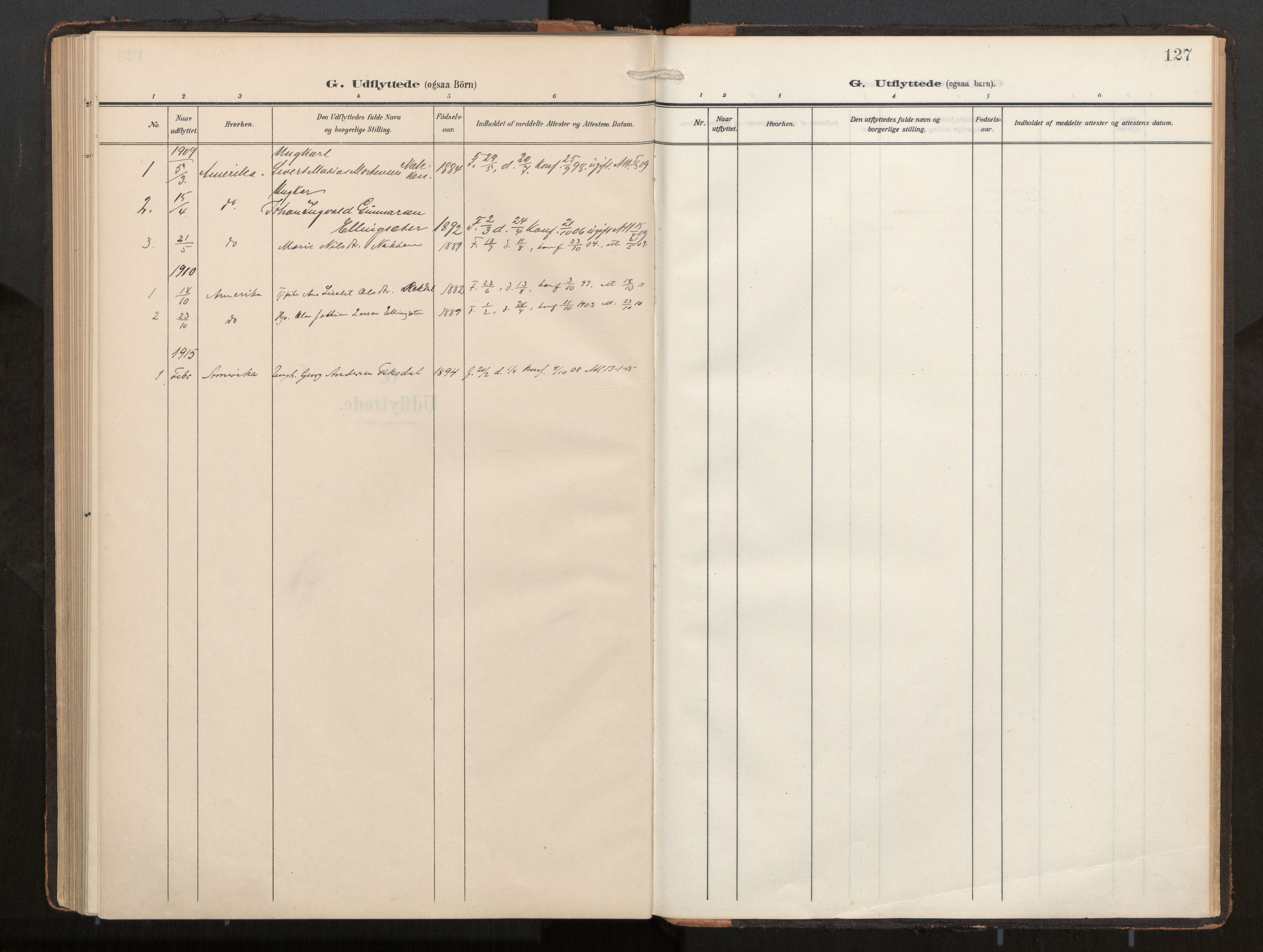 Ministerialprotokoller, klokkerbøker og fødselsregistre - Møre og Romsdal, AV/SAT-A-1454/540/L0540b: Parish register (official) no. 540A03, 1909-1932, p. 127