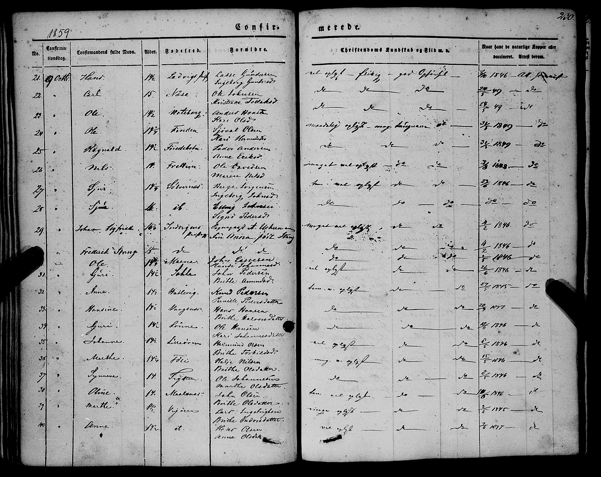 Vik sokneprestembete, AV/SAB-A-81501/H/Haa/Haaa/L0008: Parish register (official) no. A 8, 1846-1865, p. 230