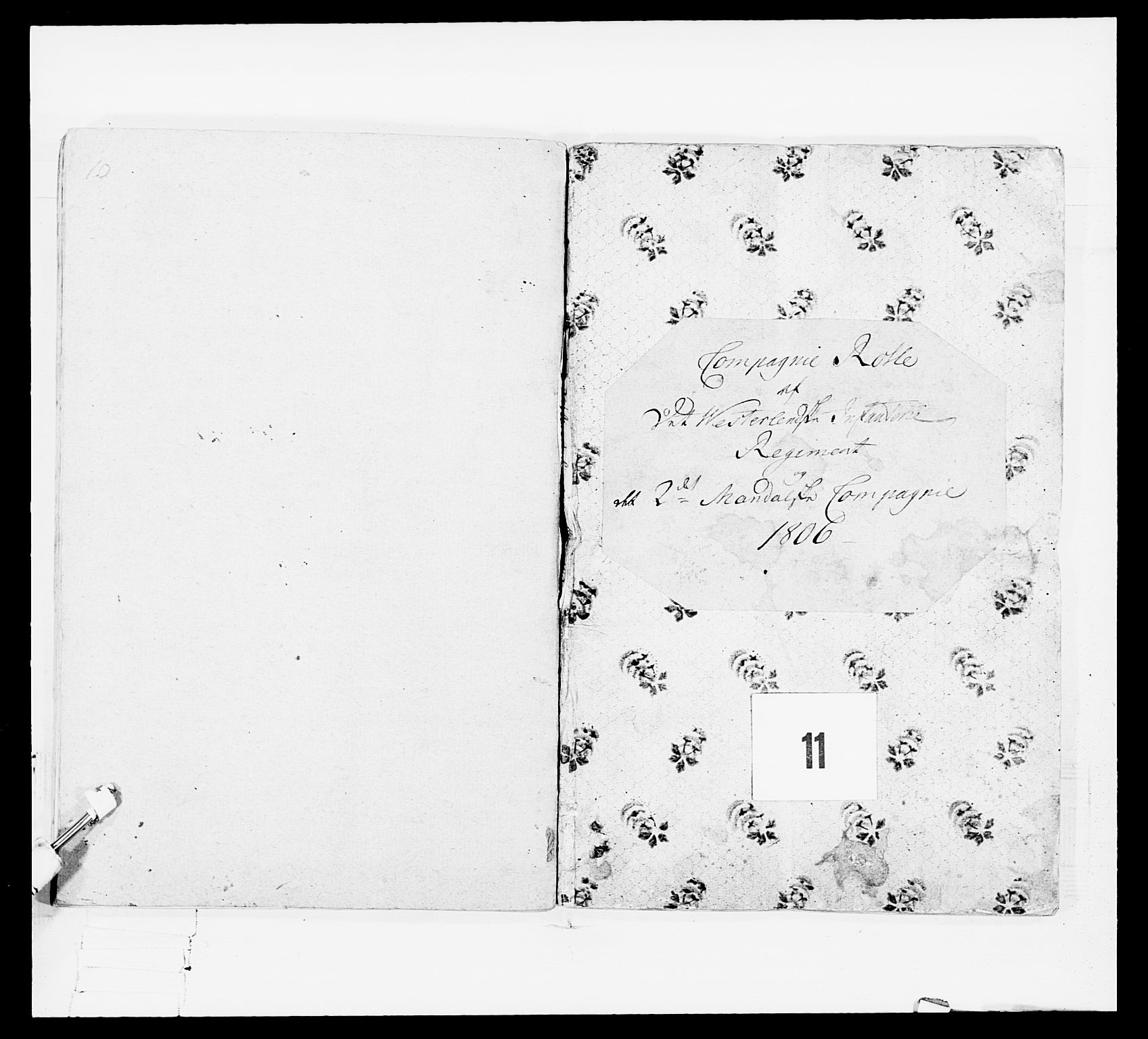 Generalitets- og kommissariatskollegiet, Det kongelige norske kommissariatskollegium, AV/RA-EA-5420/E/Eh/L0109: Vesterlenske nasjonale infanteriregiment, 1806, p. 454